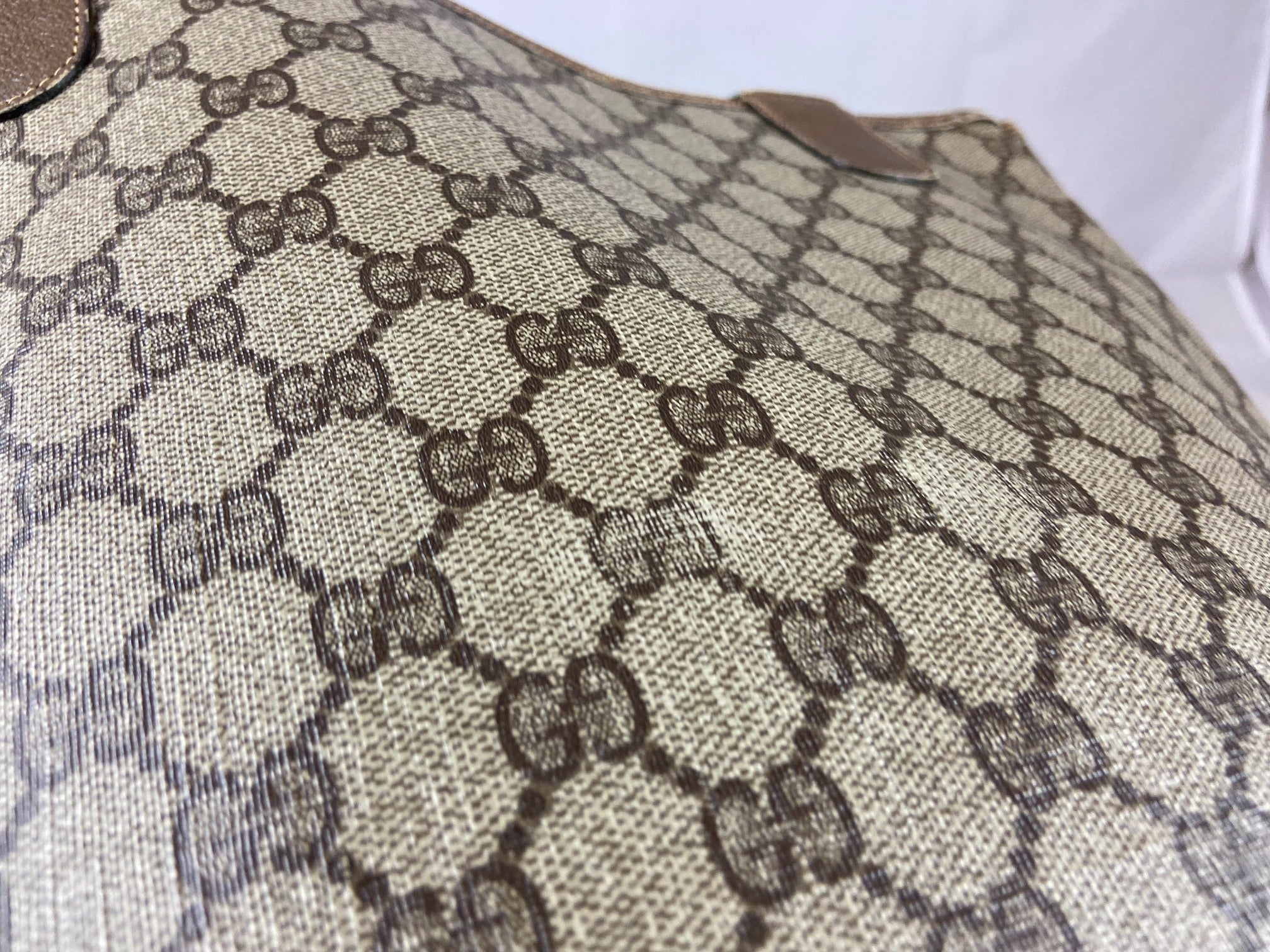 Gucci Sherry Line Hand / Tote Bag Beige GG Supreme Canvas