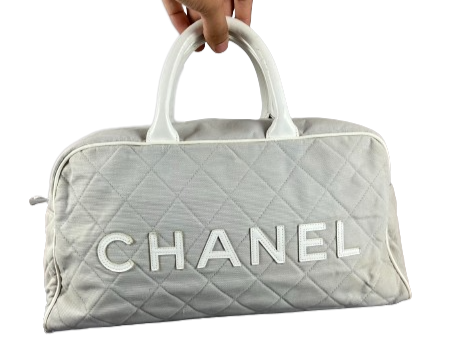 Chanel Bowling Bag Black Quilted Canvas