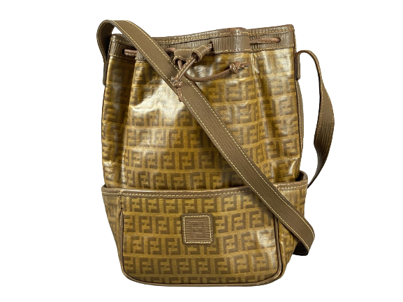 Fendi Shoulder Bag Beige Zucchino Monogram