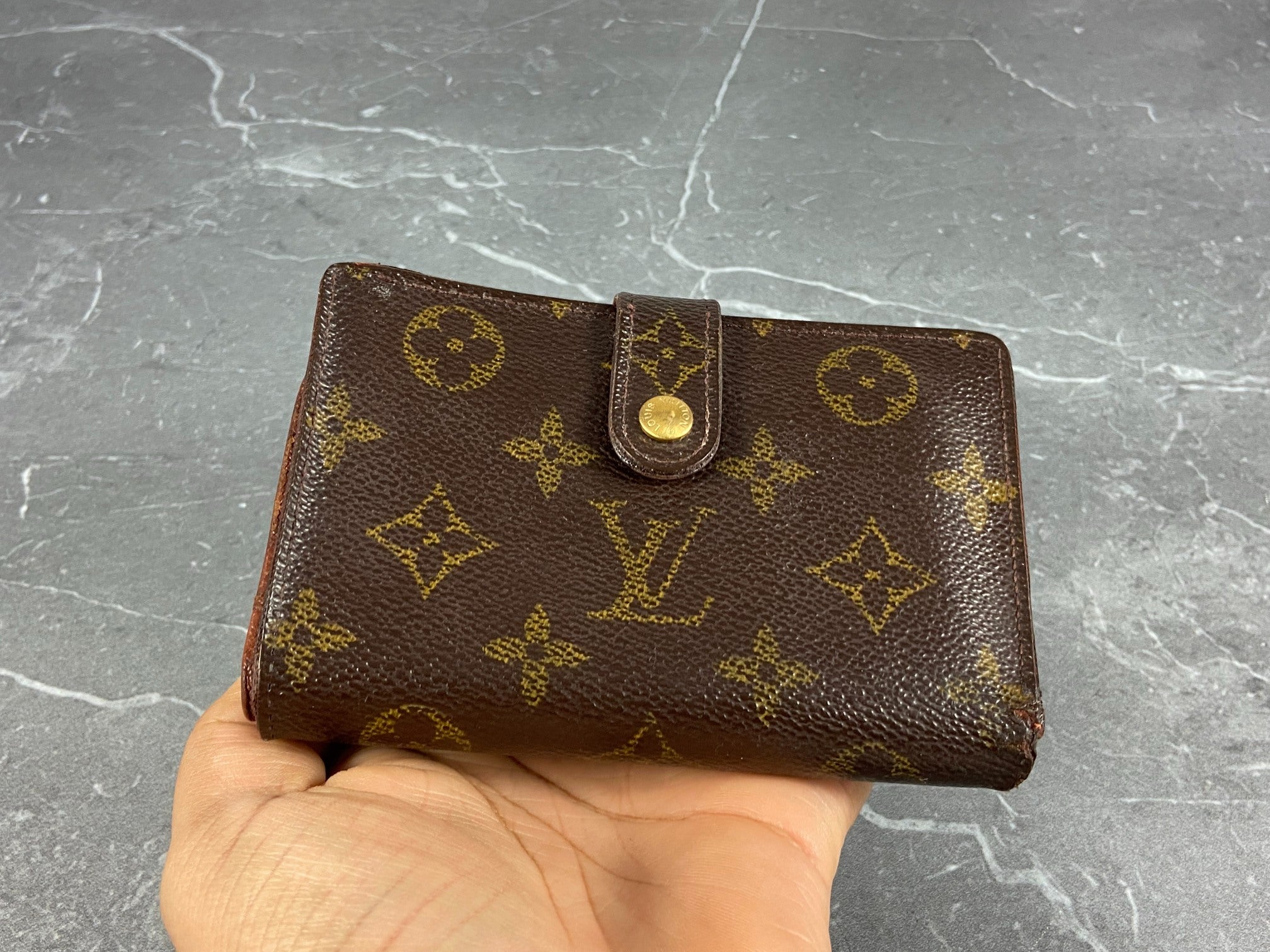 Louis Vuitton French Compact Wallet Monogram Canvas