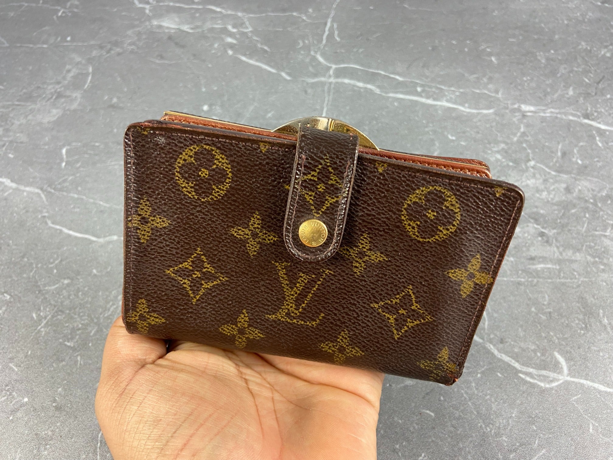 Louis Vuitton French Compact Wallet Monogram Canvas