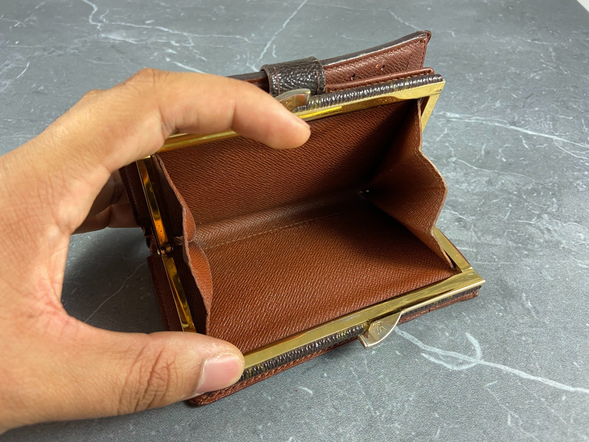 Louis Vuitton French Compact Wallet Monogram Canvas