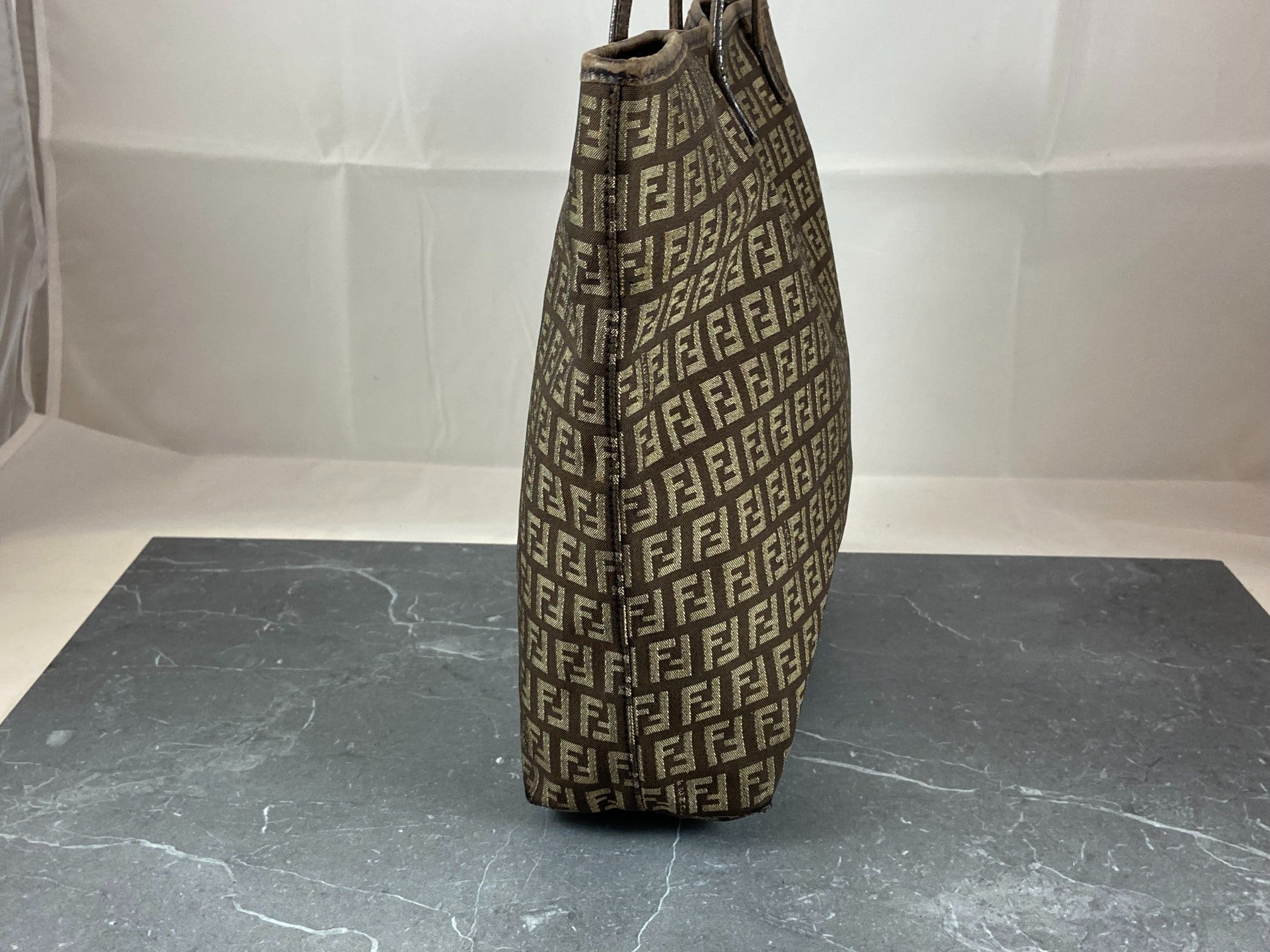 Fendi Hand / Shoulder Bag Black Zucchino Monogram