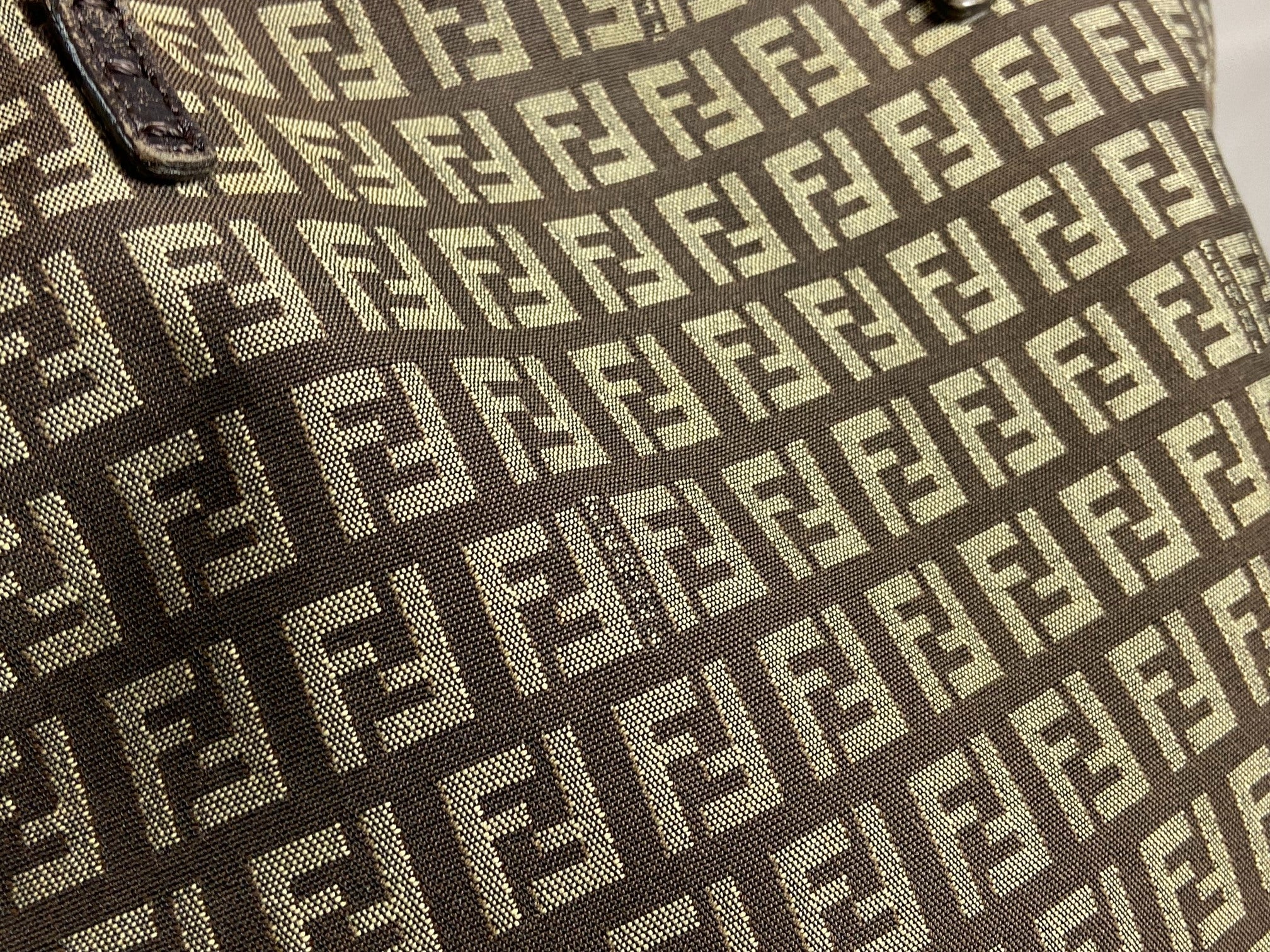 Fendi Hand / Shoulder Bag Black Zucchino Monogram