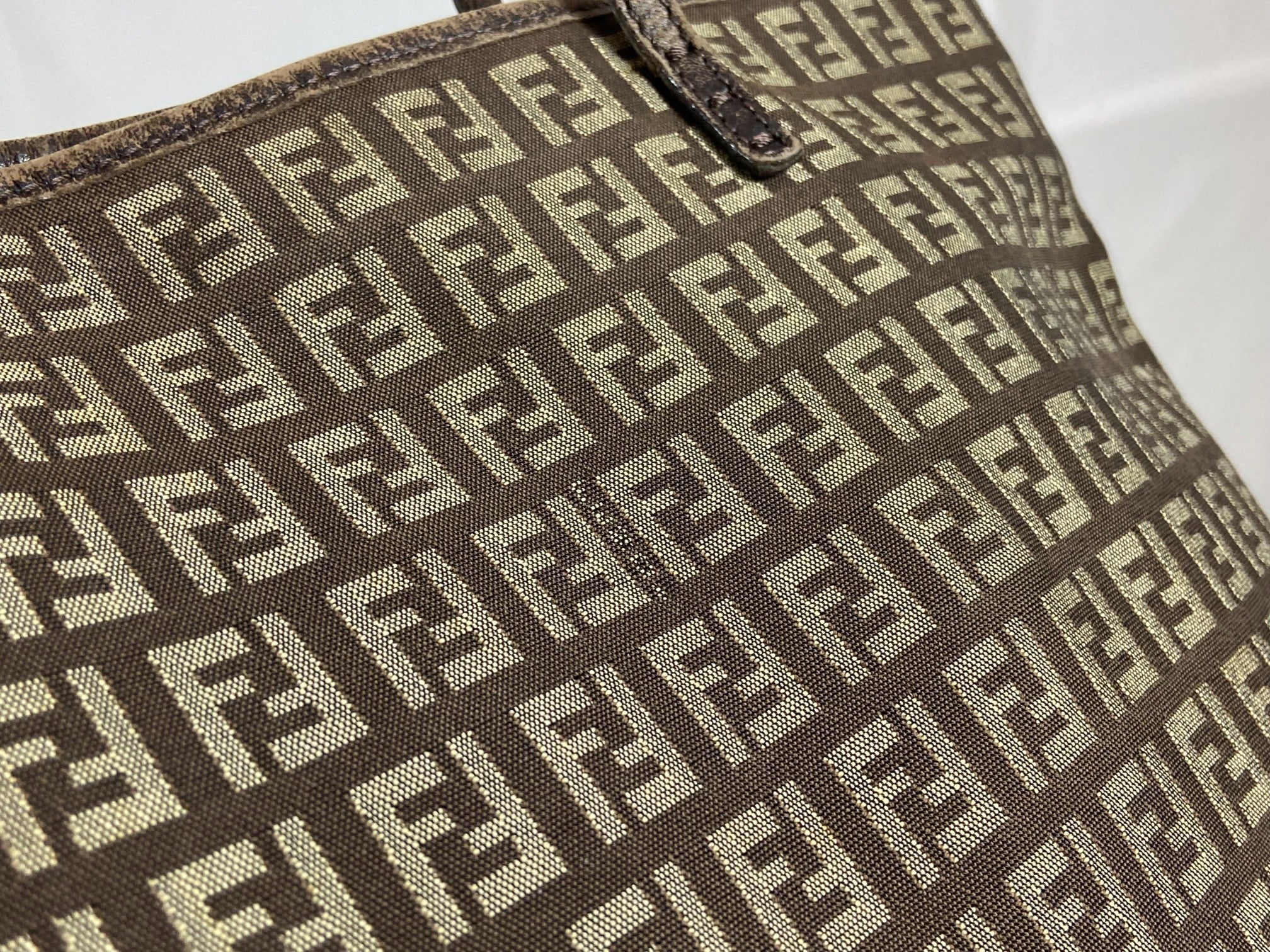 Fendi Hand / Shoulder Bag Black Zucchino Monogram