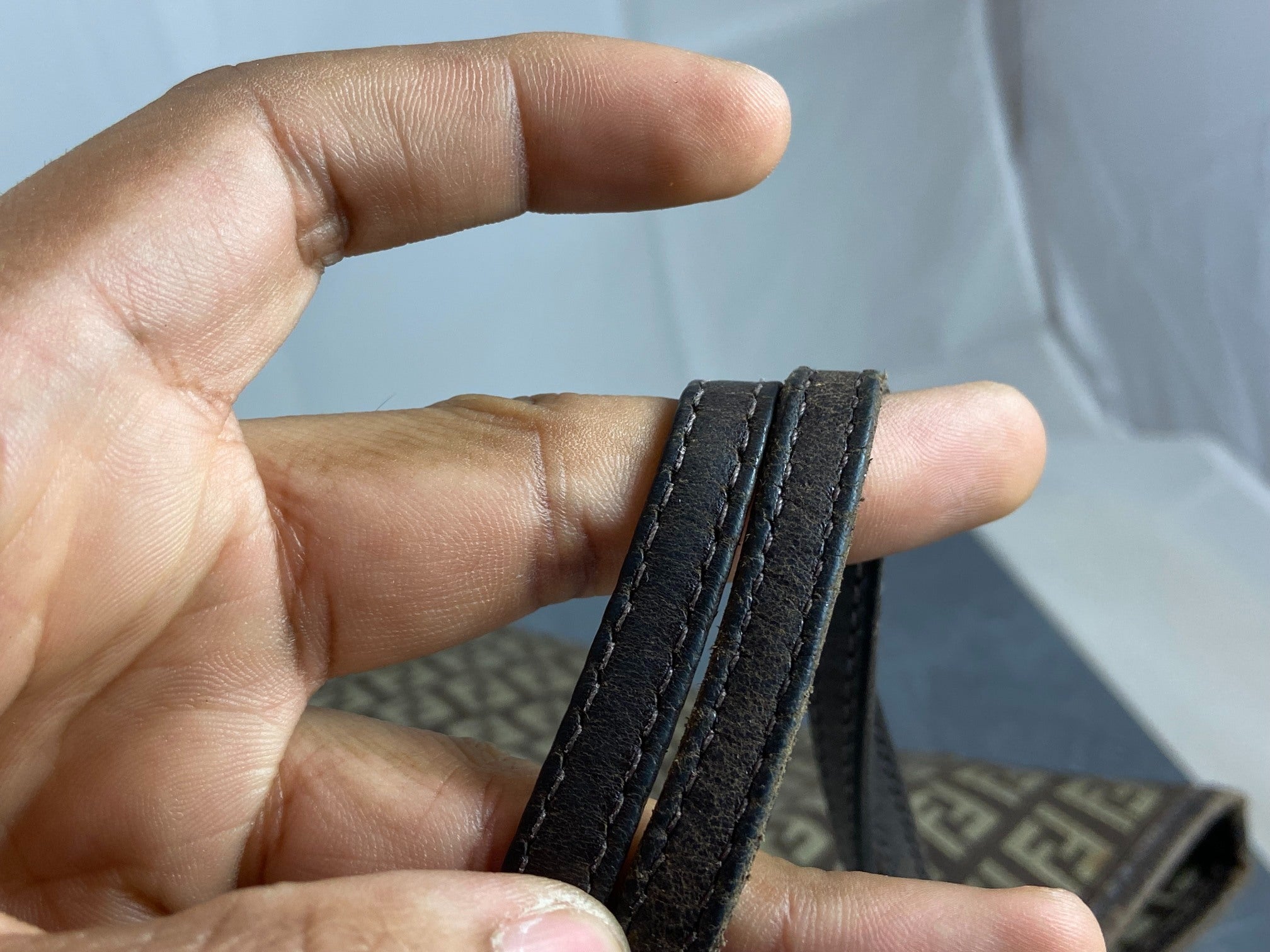 Fendi Hand / Shoulder Bag Black Zucchino Monogram