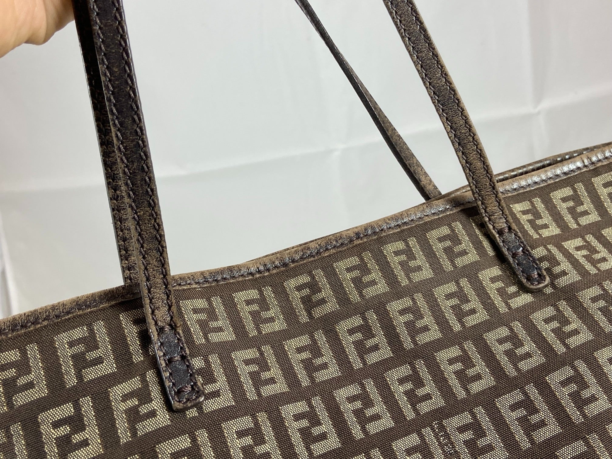 Fendi Hand / Shoulder Bag Black Zucchino Monogram