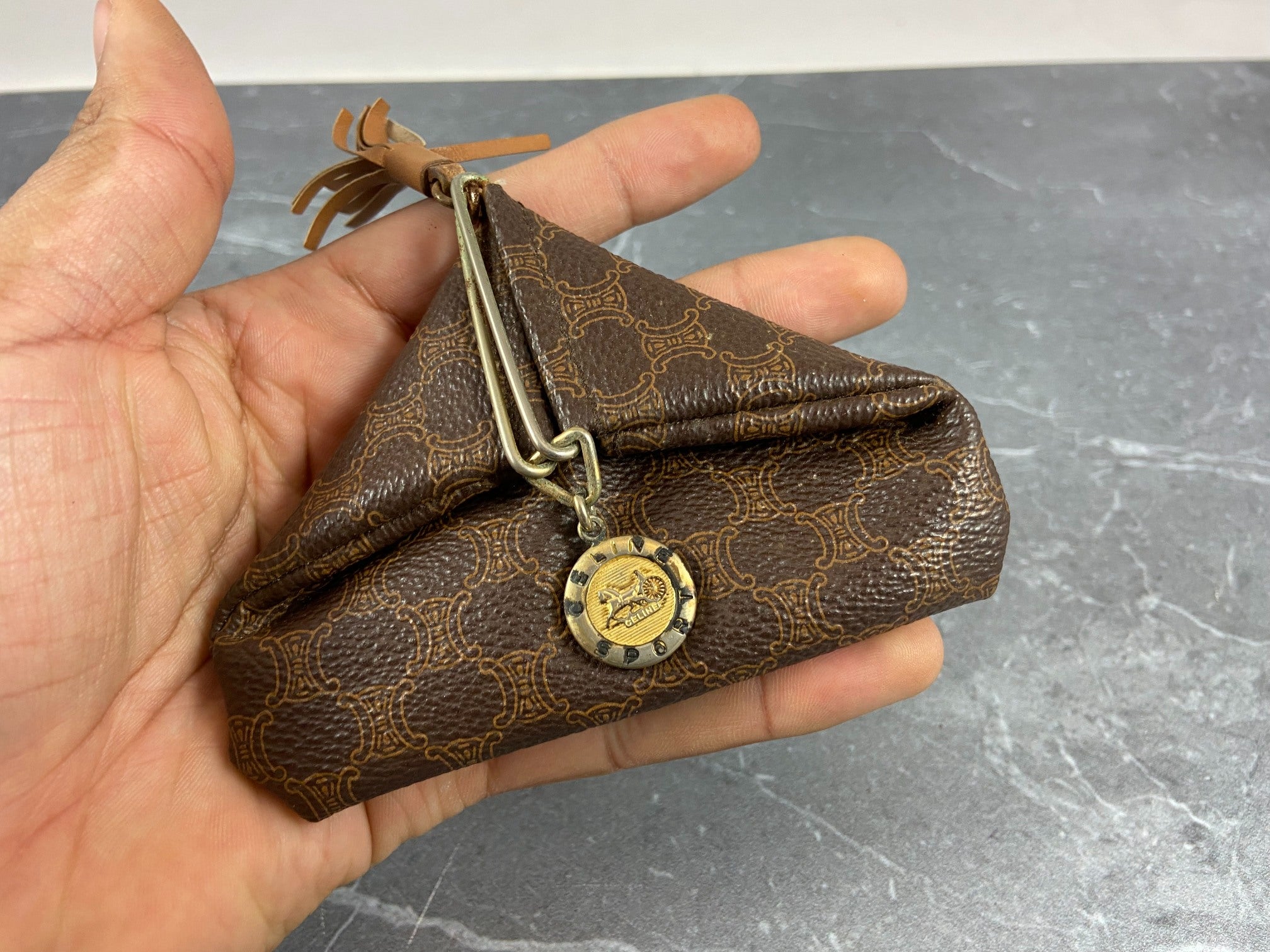 Celine Macadam Coin Purse Black