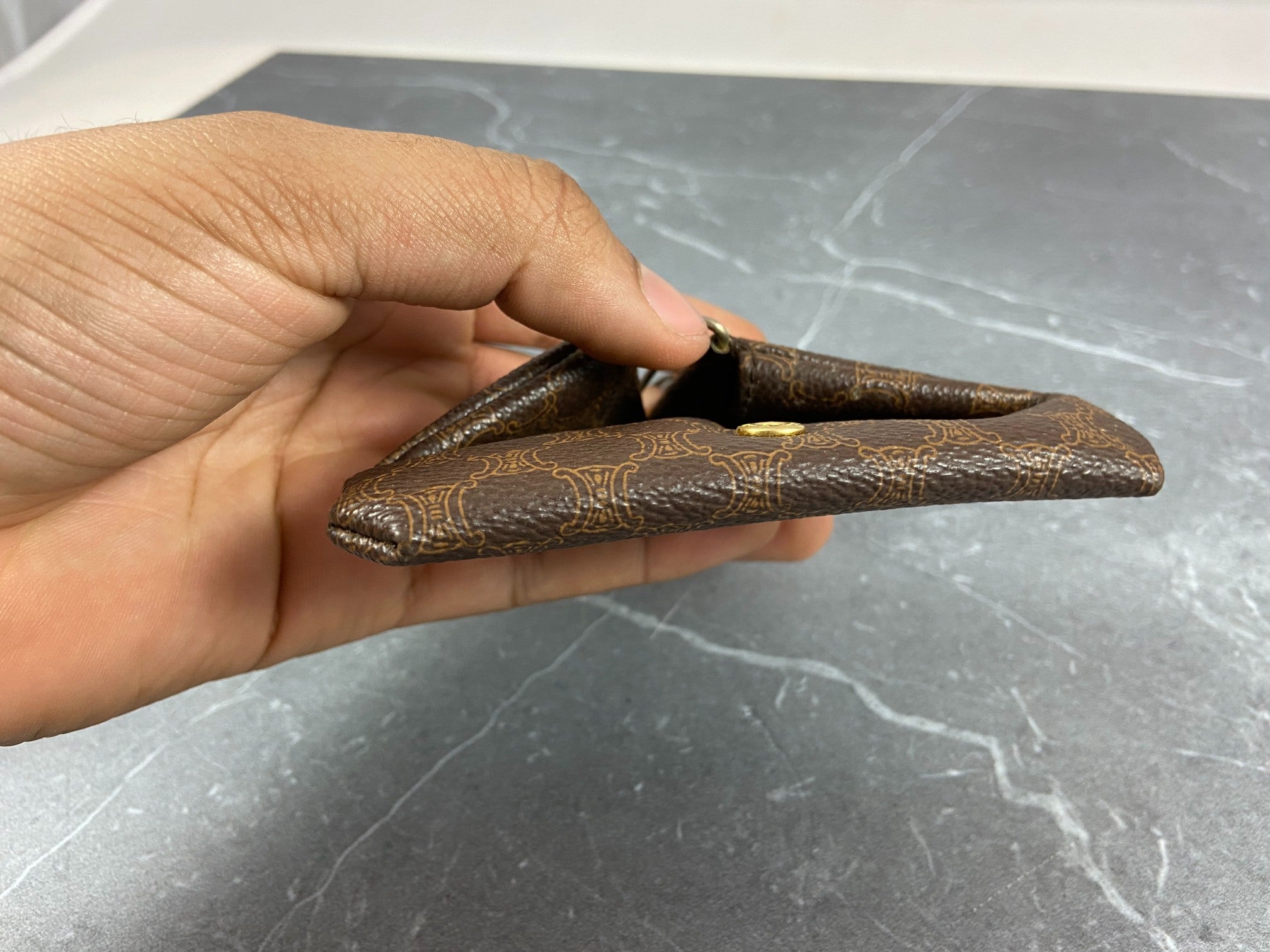 Celine Macadam Coin Purse Brown