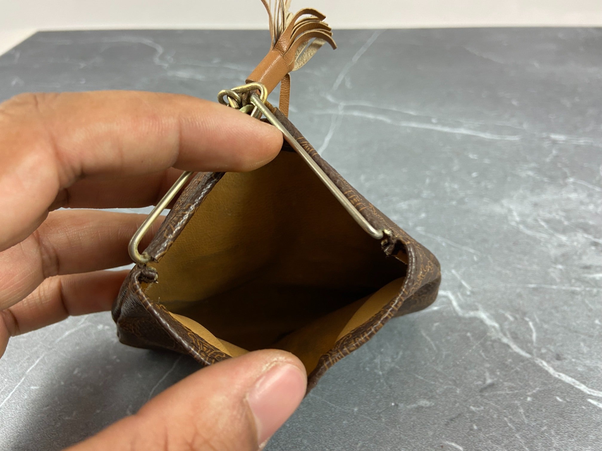 Celine Macadam Coin Purse Brown