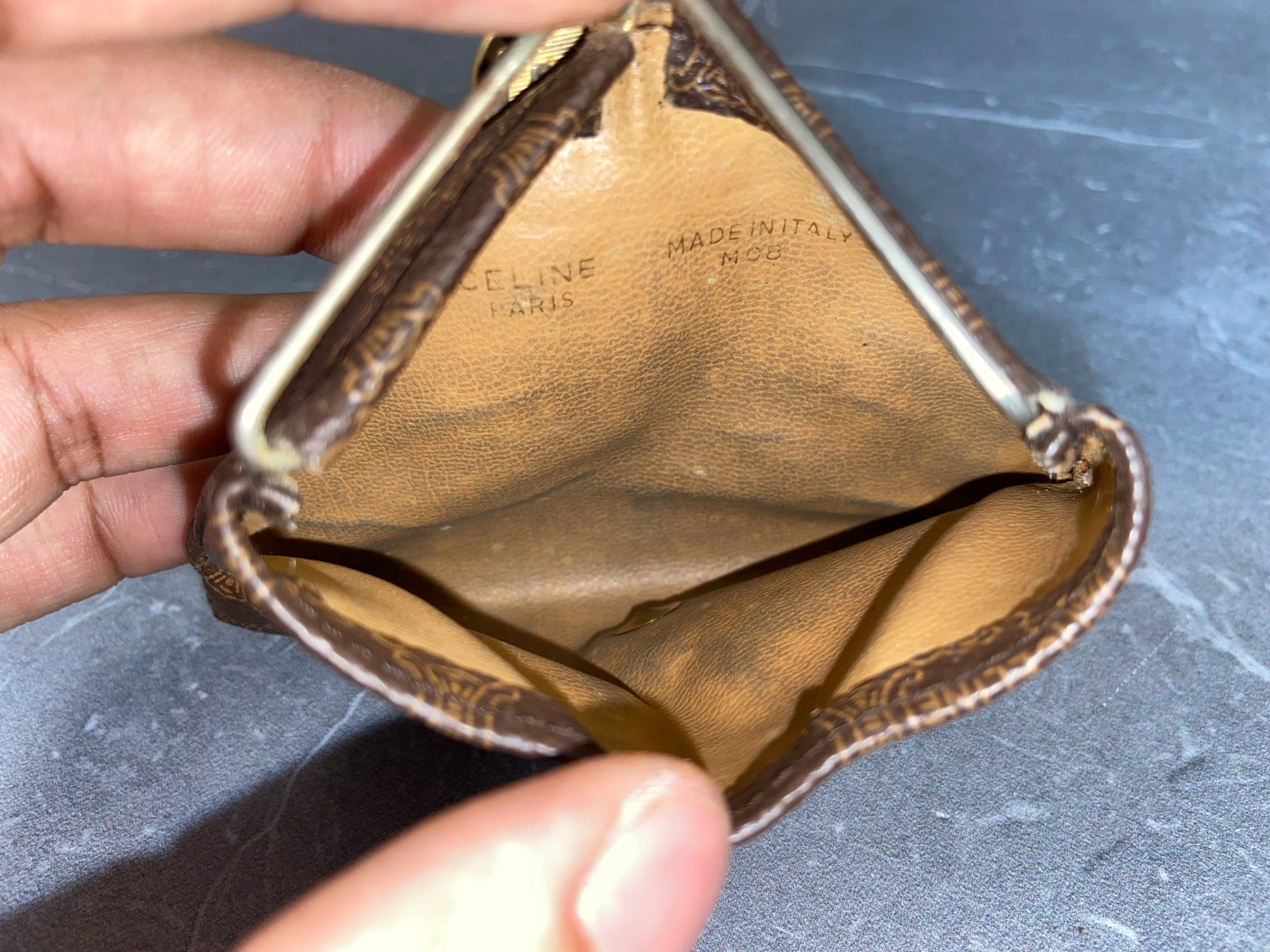 Celine Macadam Coin Purse Brown