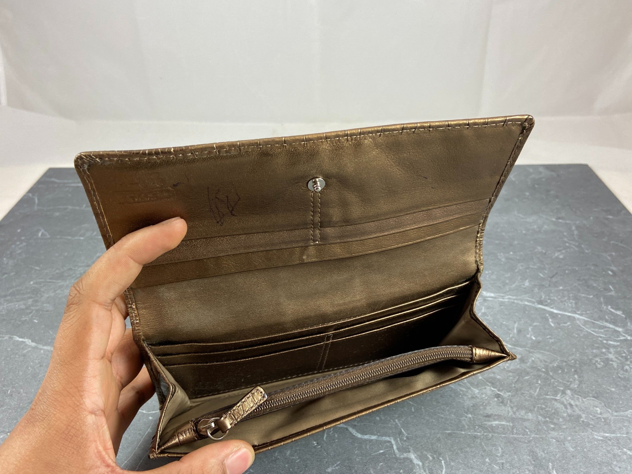 Gucci Long Wallet Brown GG Monogram Leather