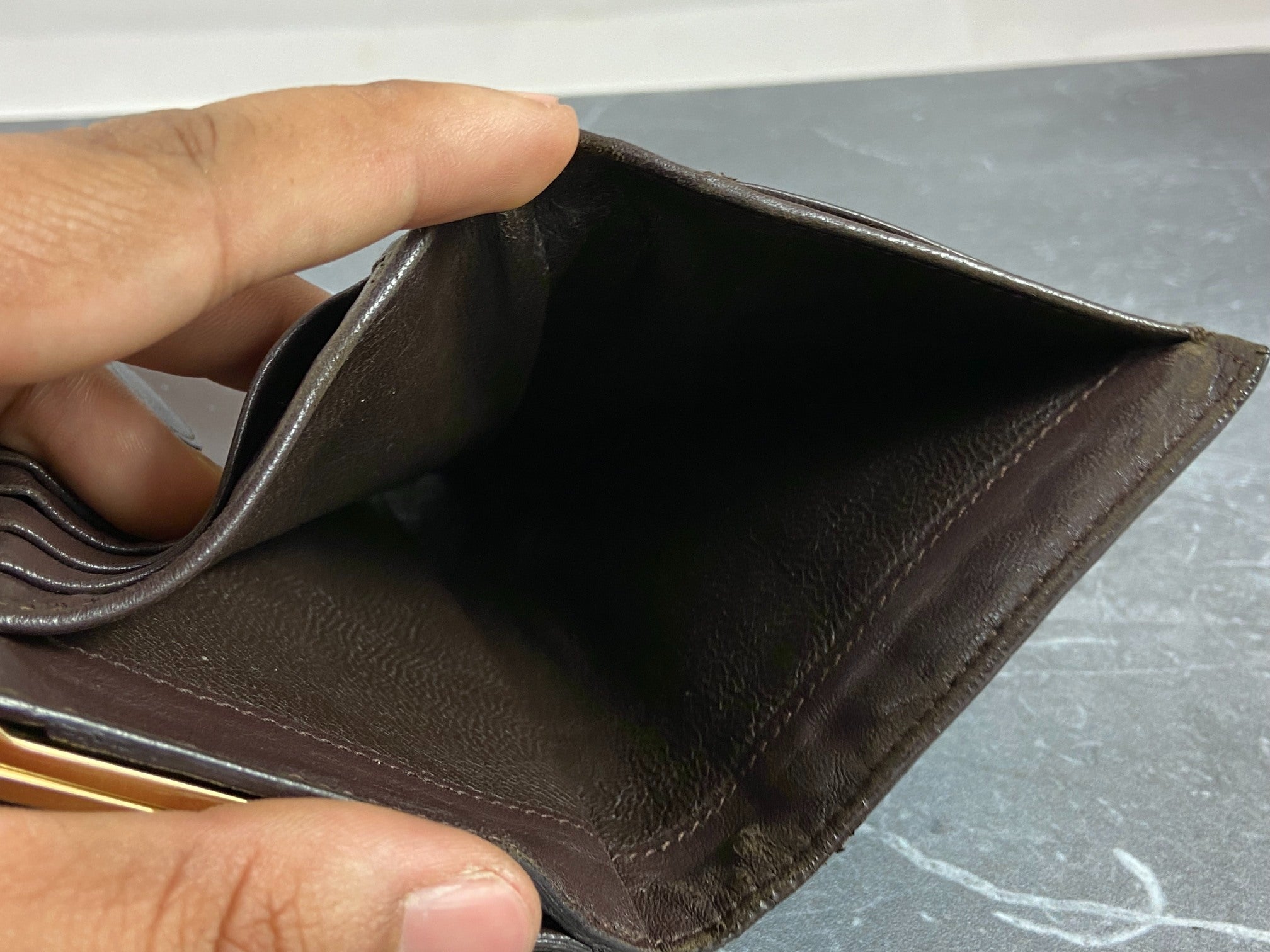 Bottega Veneta Woven Leather Long Wallet Brown