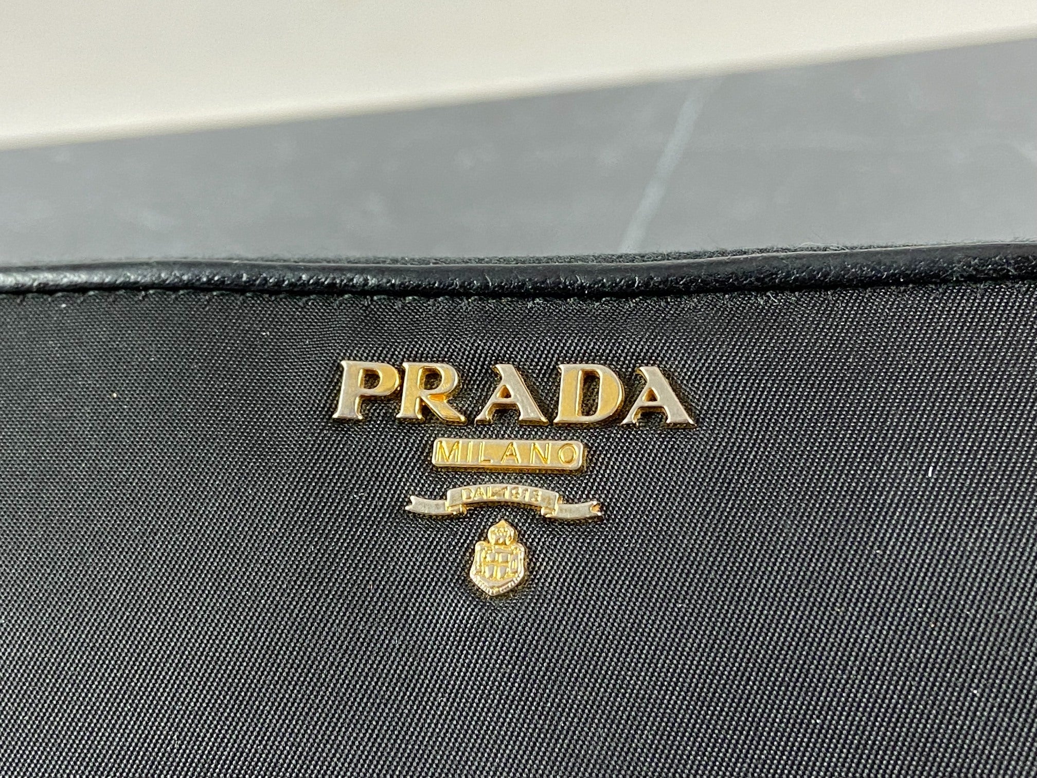 Prada Tessuto Nylon Zippy Wallet Black
