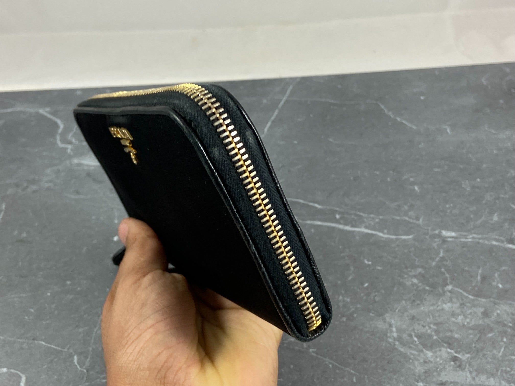 Prada Tessuto Nylon Zippy Wallet Black