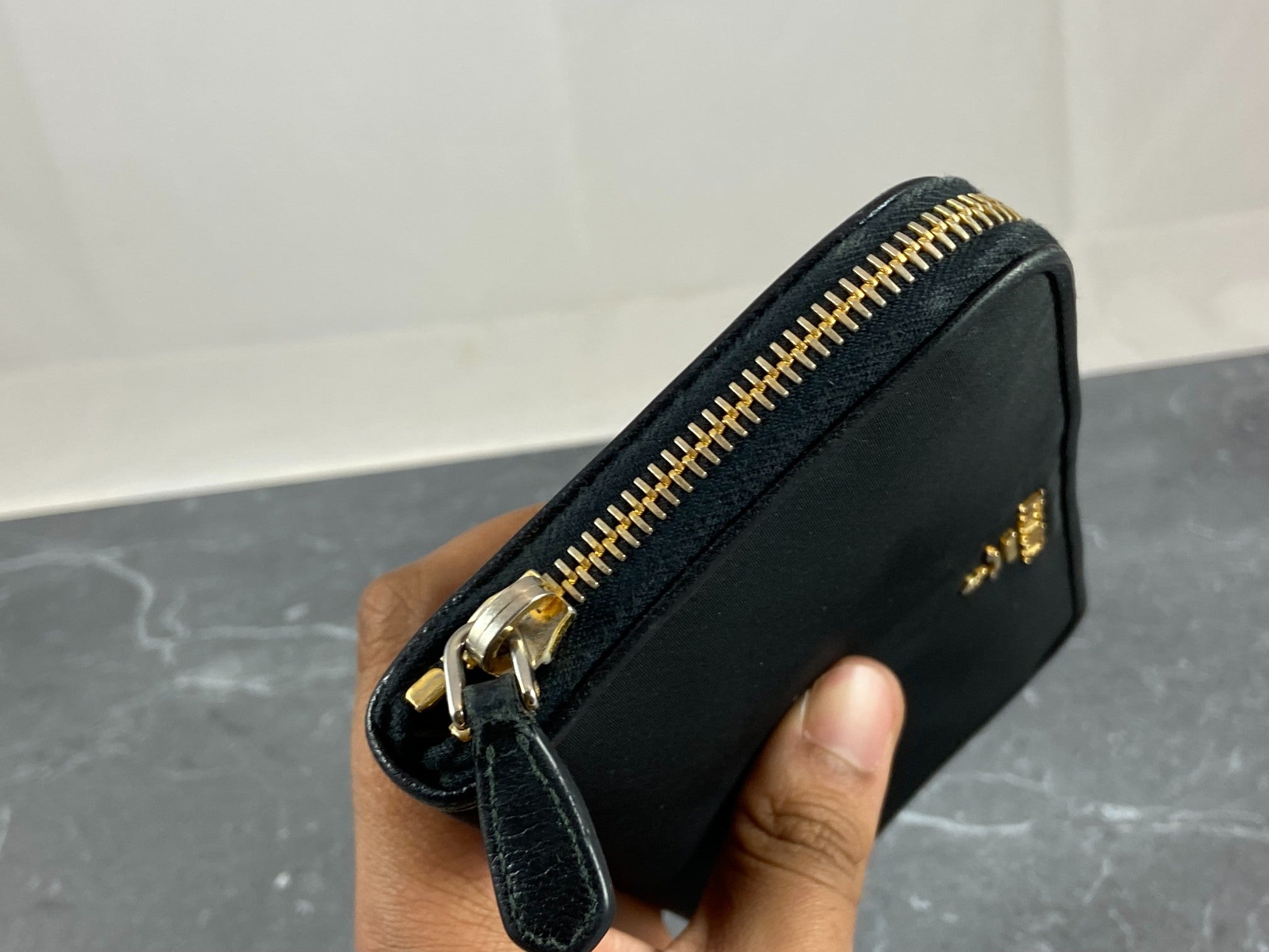Prada Tessuto Nylon Zippy Wallet Black