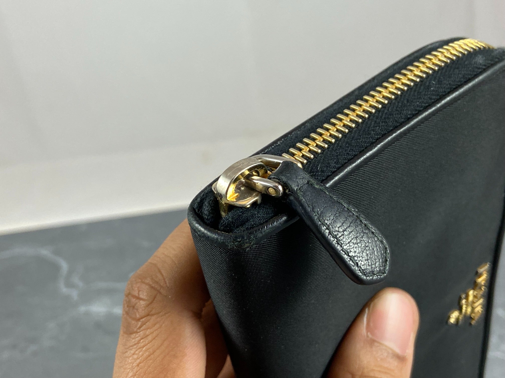 Prada Tessuto Nylon Zippy Wallet Black