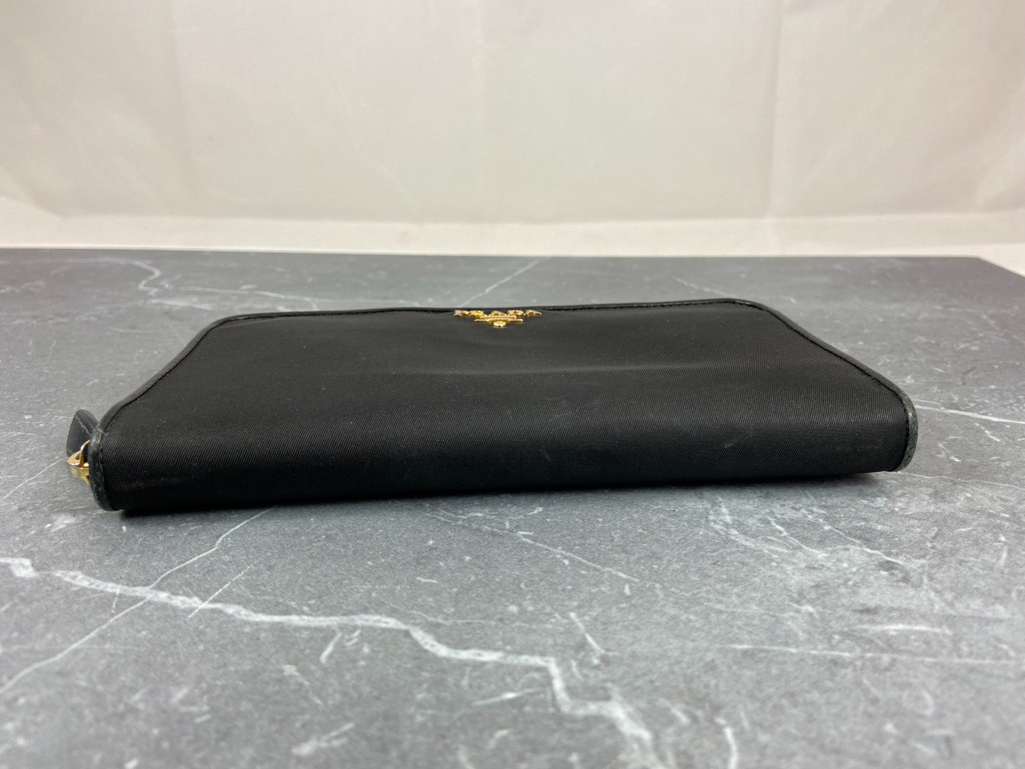 Prada Tessuto Nylon Zippy Wallet Black