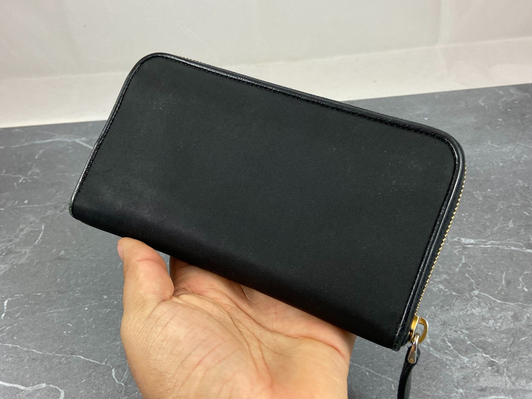 Prada Tessuto Nylon Zippy Wallet Black