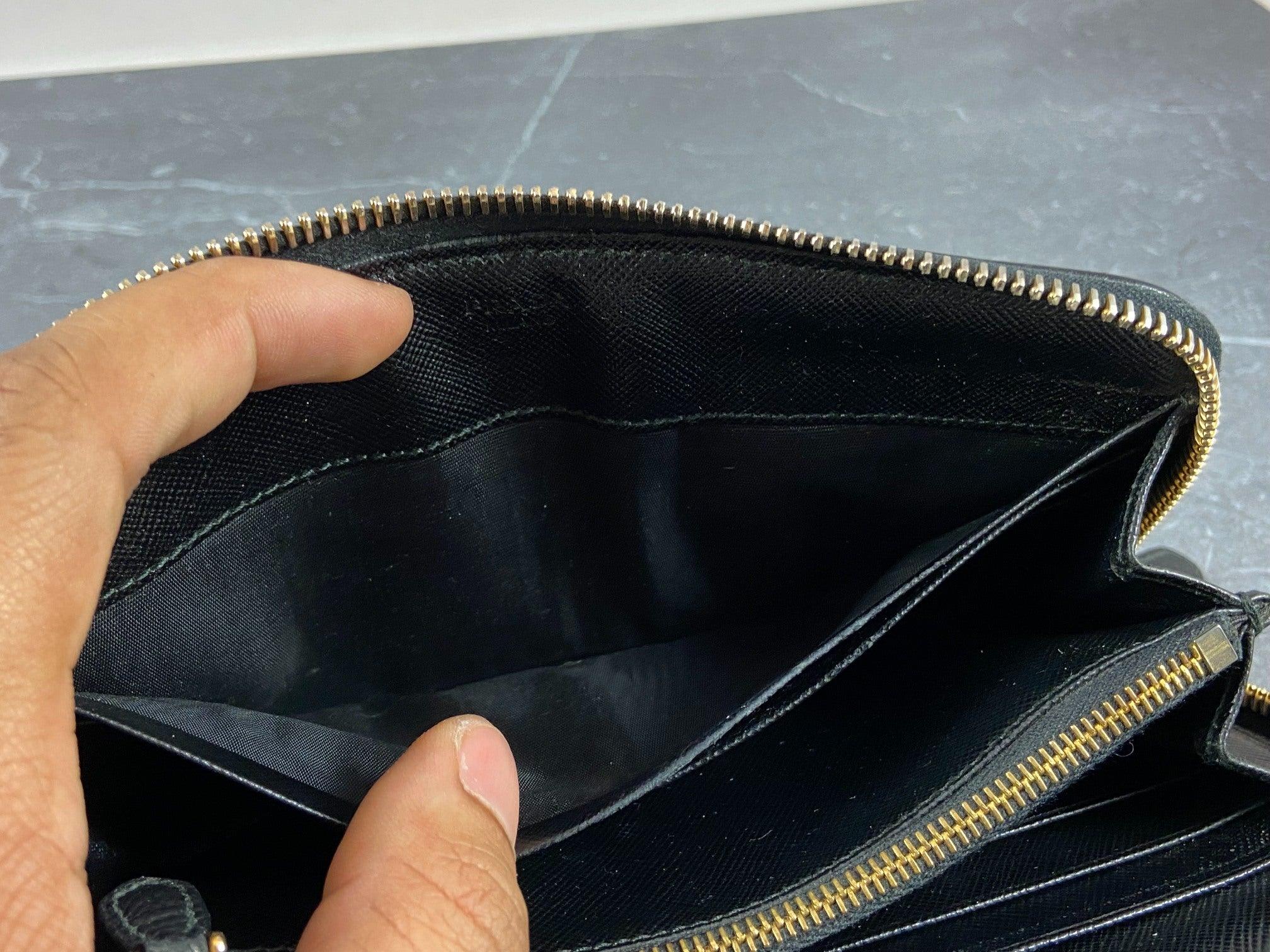 Prada Tessuto Nylon Zippy Wallet Black