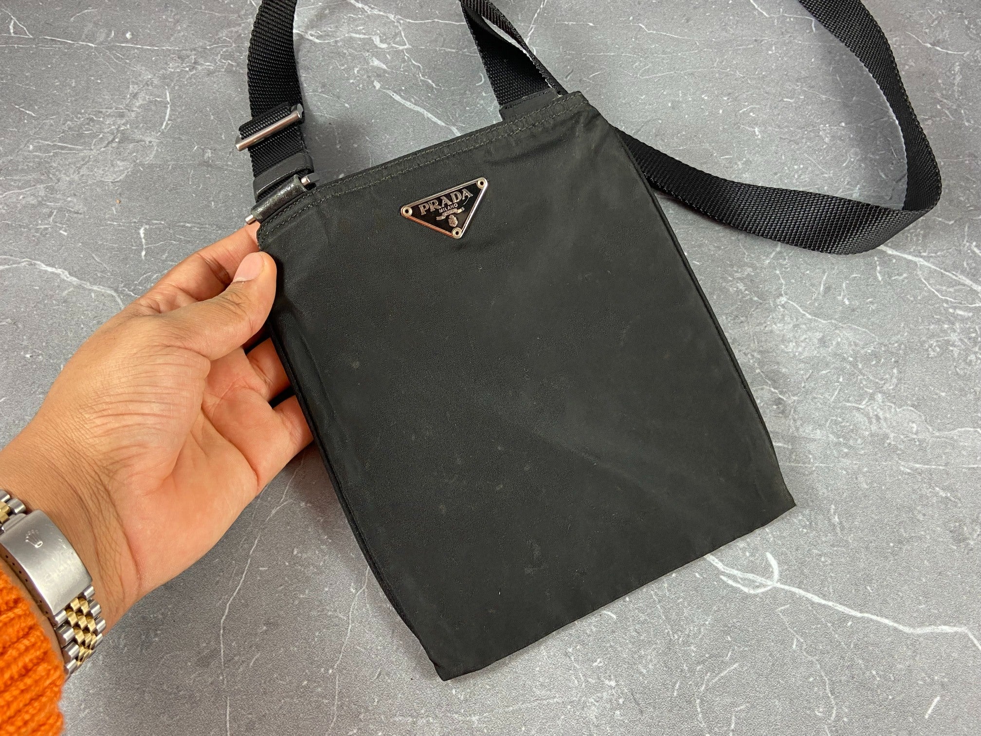 Prada Tessuto Nylon Small Shoulder / Crossbody Bag Black