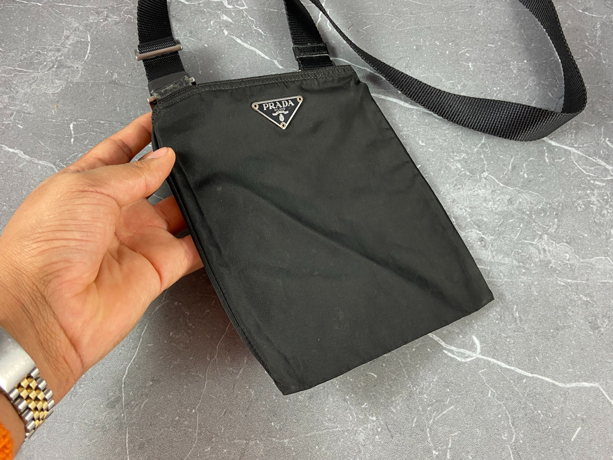 Prada Tessuto Nylon Small Shoulder / Crossbody Bag Black