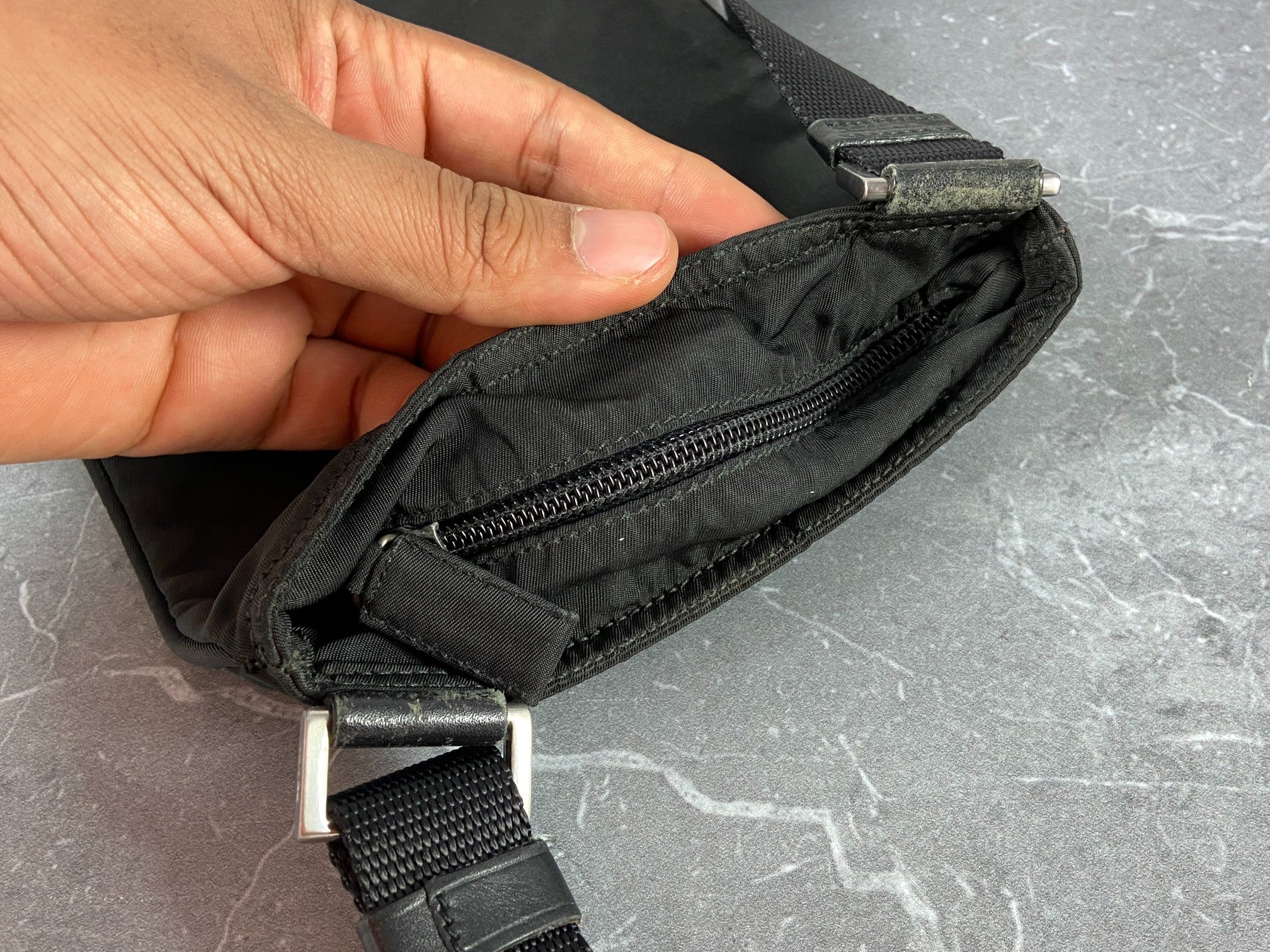 Prada Tessuto Nylon Small Shoulder / Crossbody Bag Black