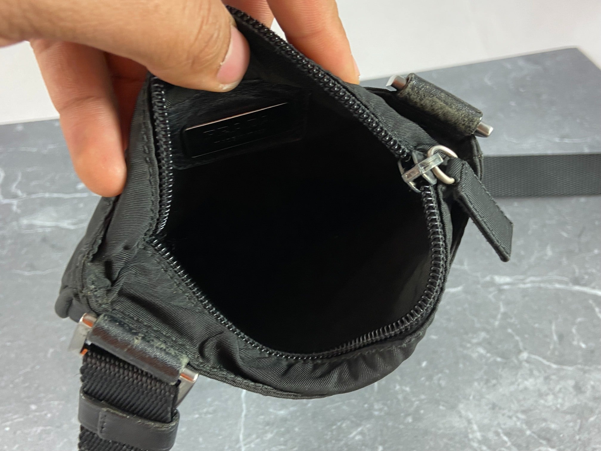 Prada Tessuto Nylon Small Shoulder / Crossbody Bag Black