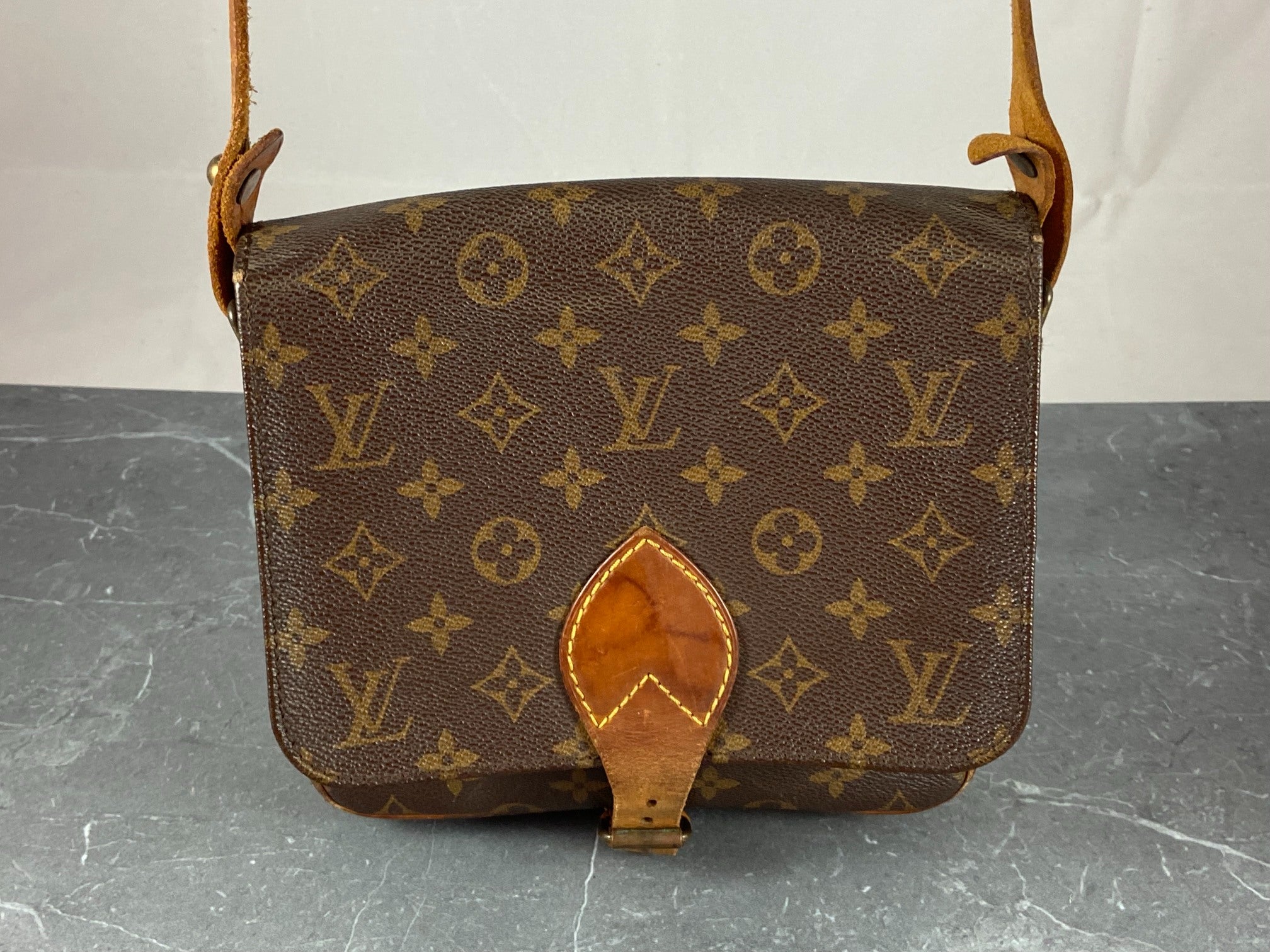 Louis Vuitton Cartouchière MM Shoulder Bag Monogram Canvas