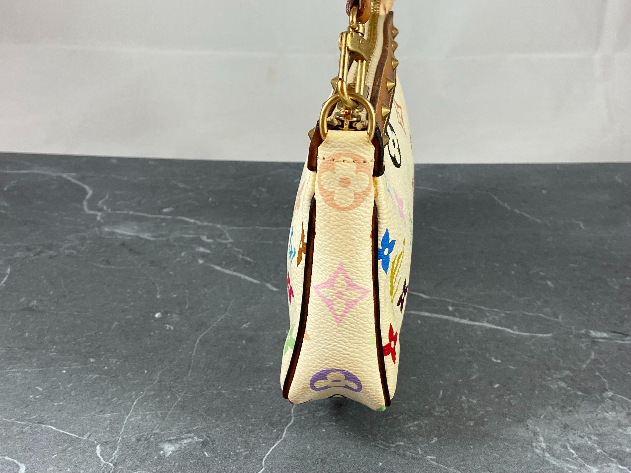 Louis Vuitton Takashi Murakami Multicolor Pochette Accessoires White