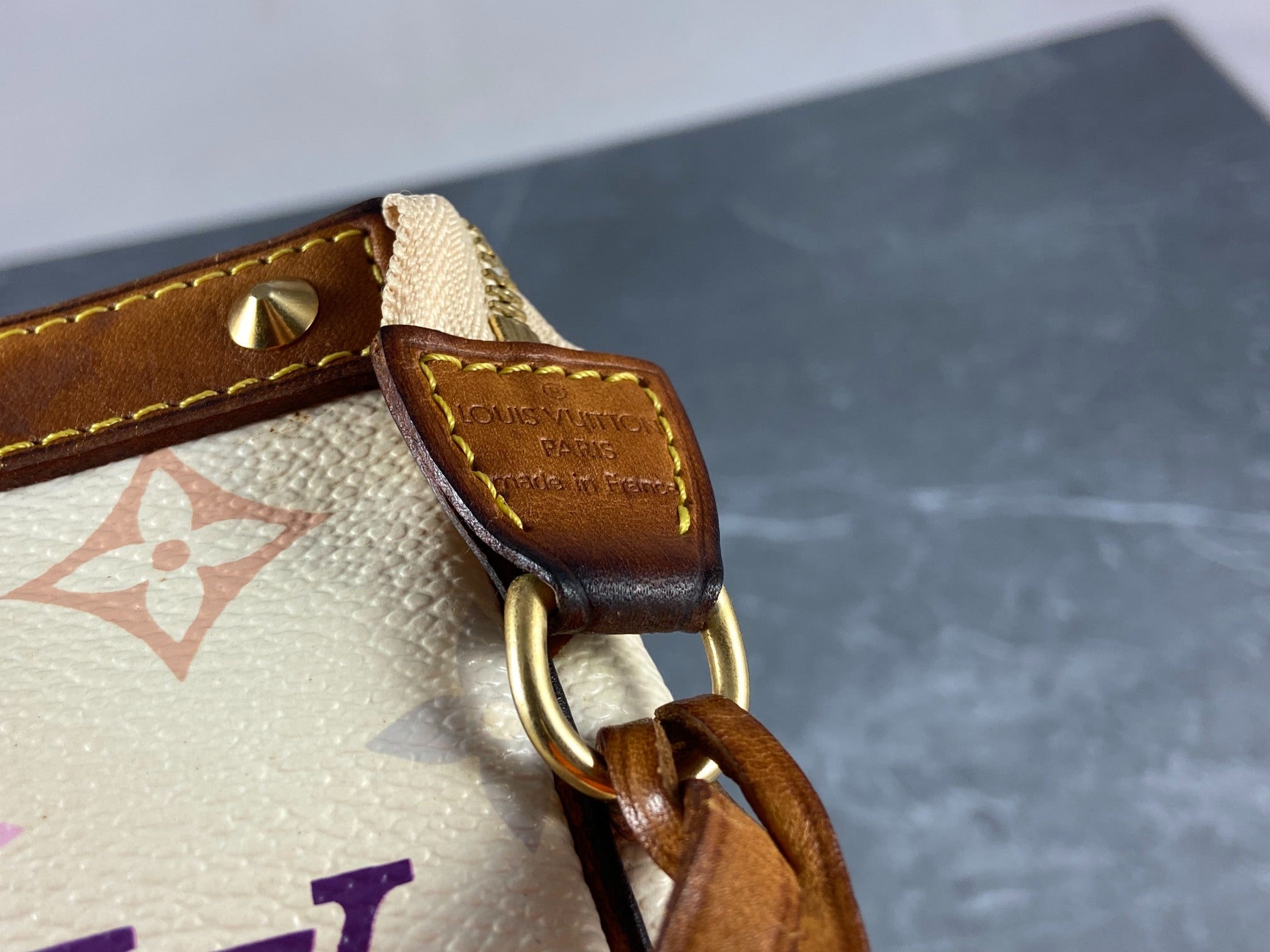 Louis Vuitton Takashi Murakami Multicolor Pochette Accessoires White