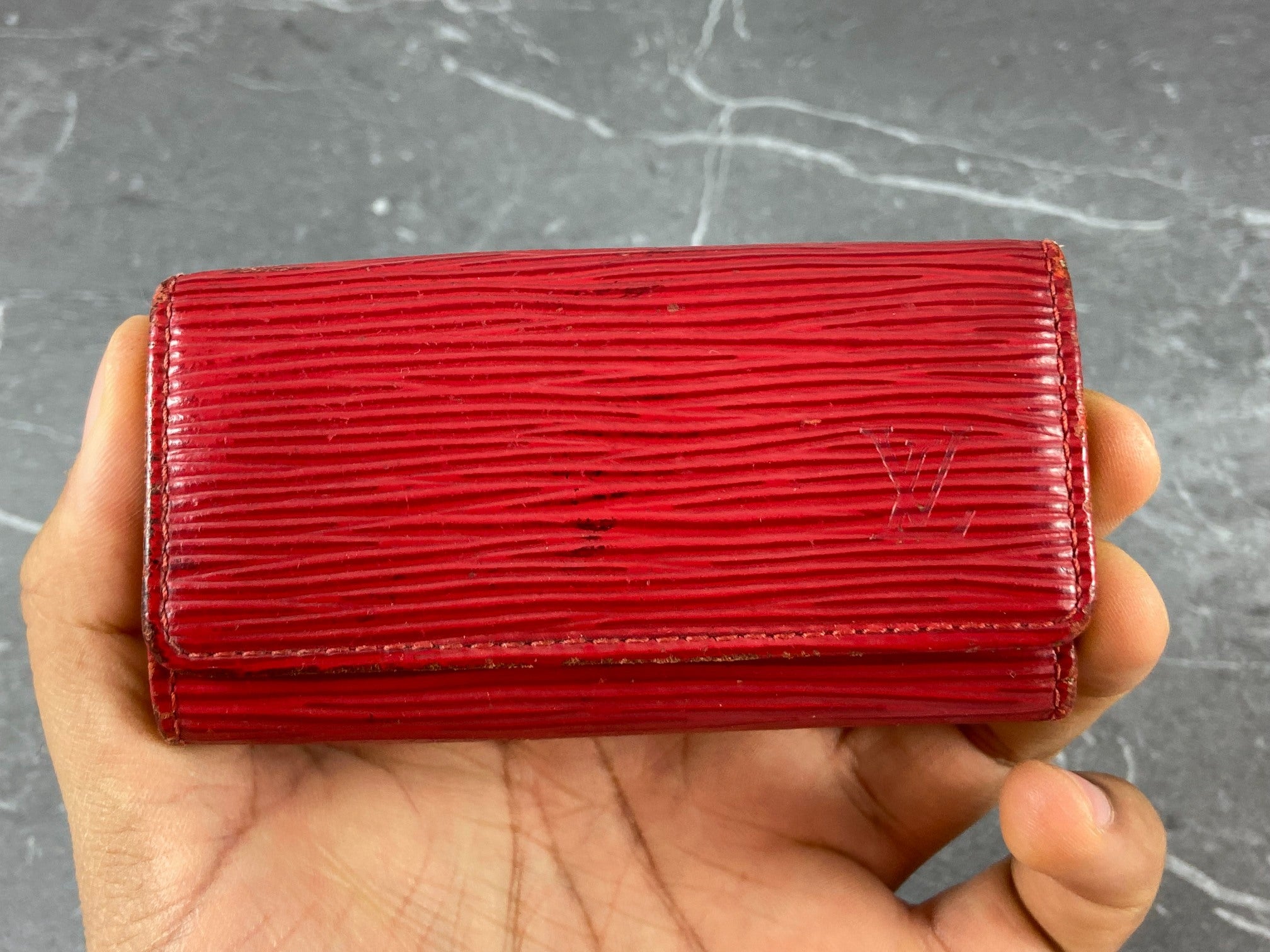 Louis Vuitton 4 Key Holder Black Epi Leather