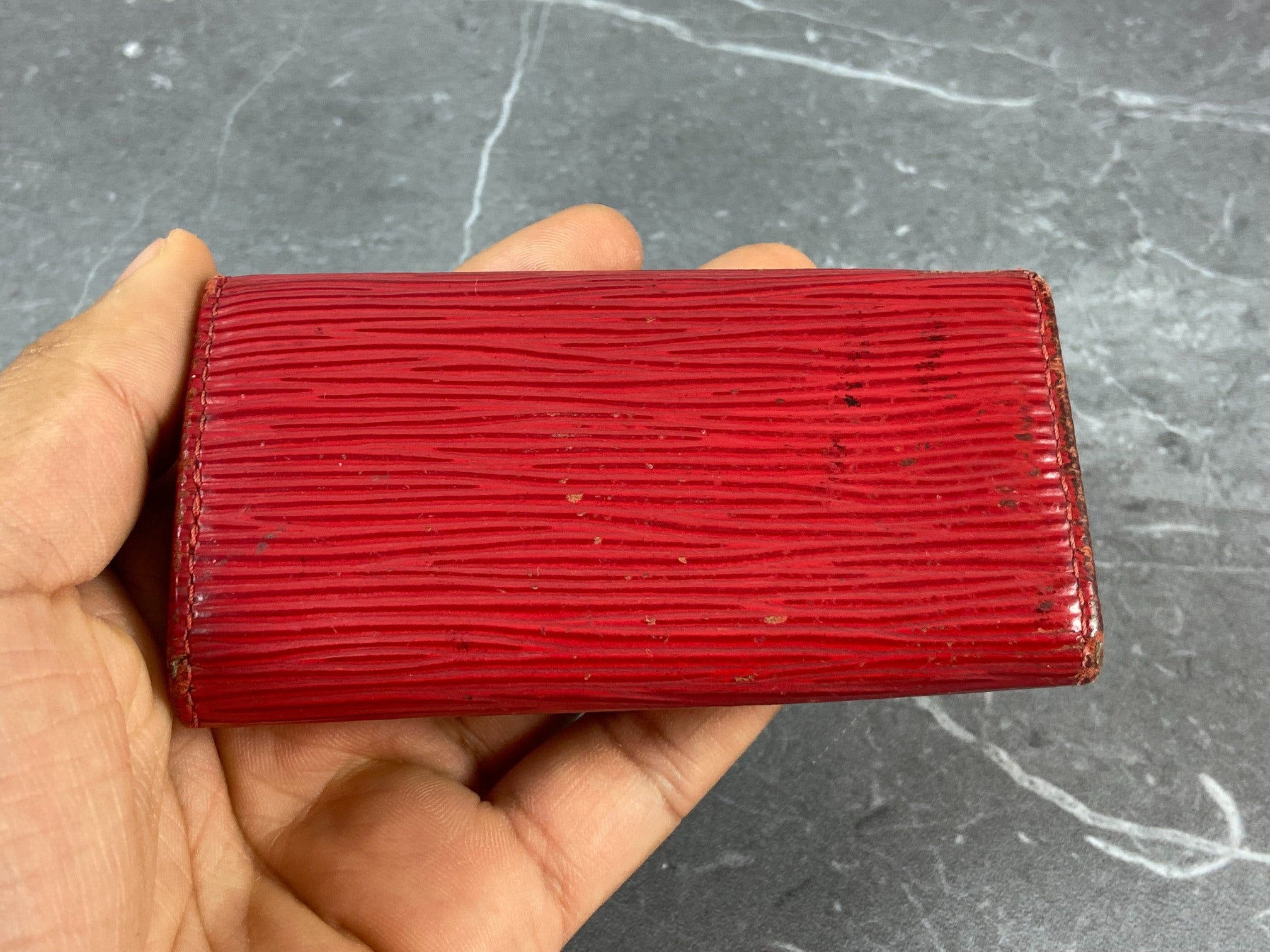 Louis Vuitton 4 Key Holder Black Epi Leather