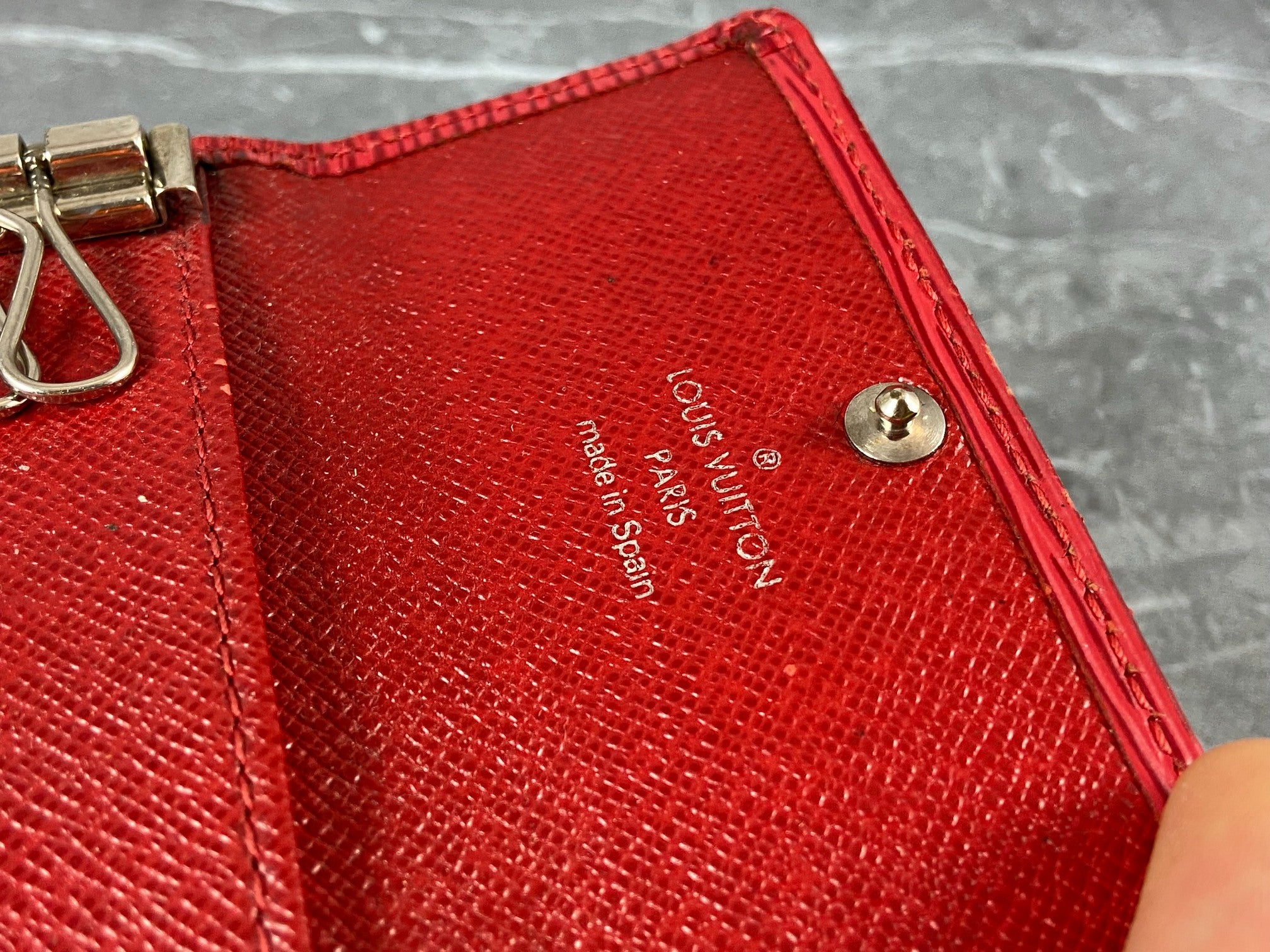 Louis Vuitton 4 Key Holder Black Epi Leather