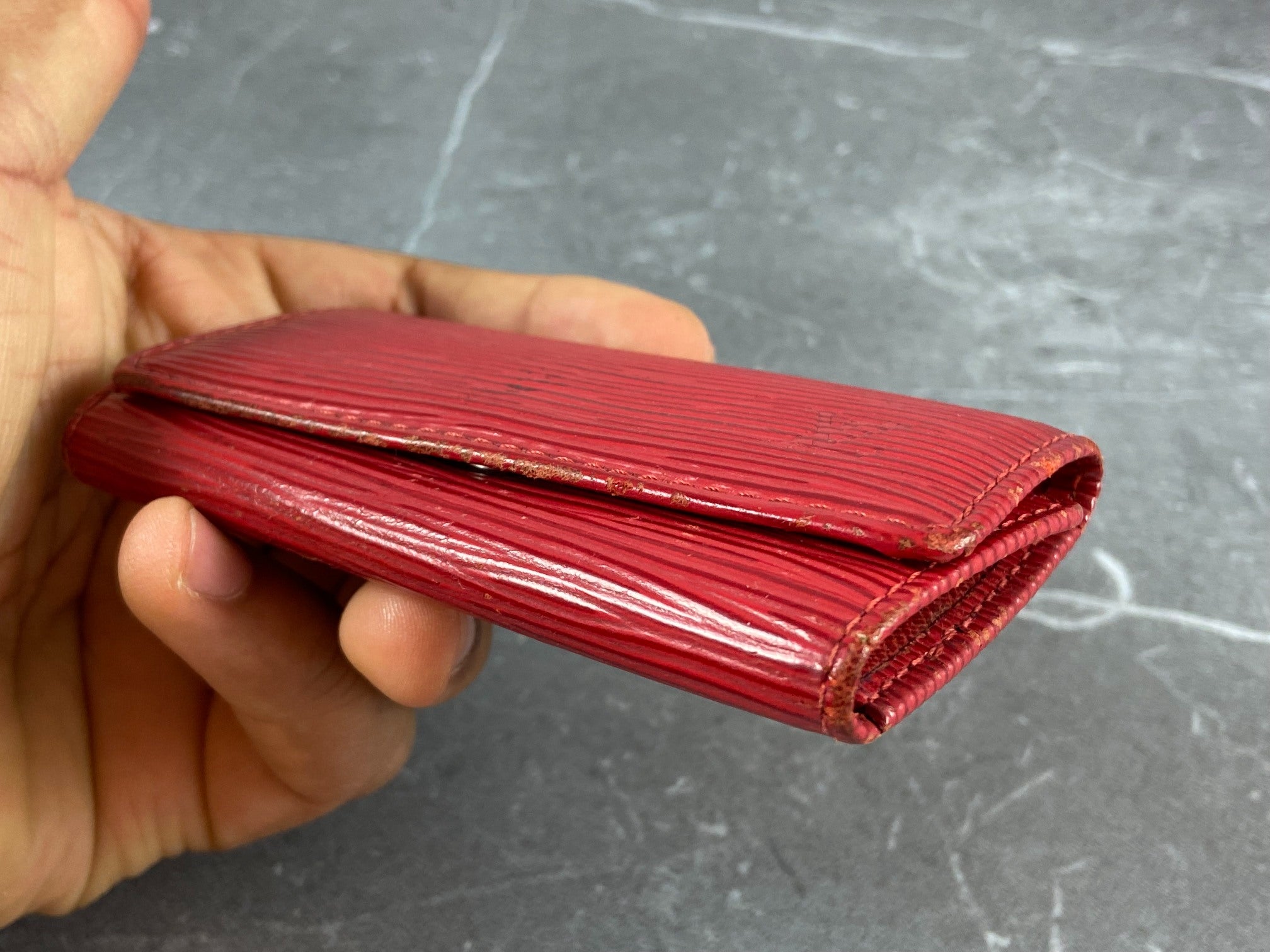 Louis Vuitton 4 Key Holder Black Epi Leather