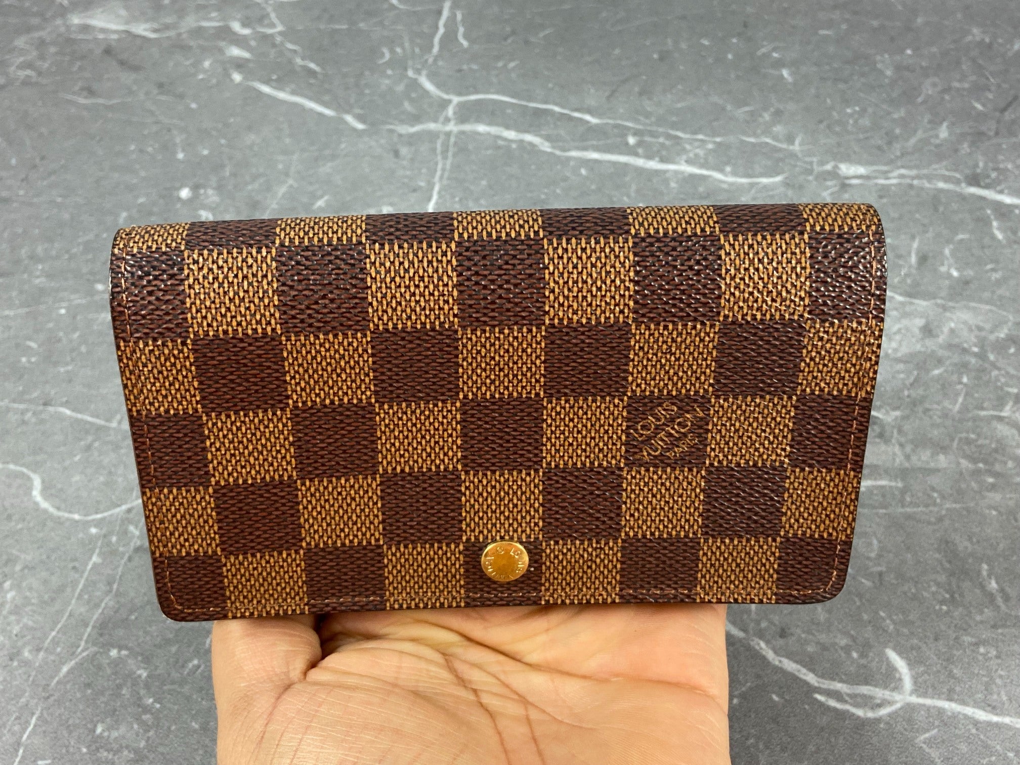 Louis Vuitton Porte-Monnaie Tresor Damier Ebene Canvas
