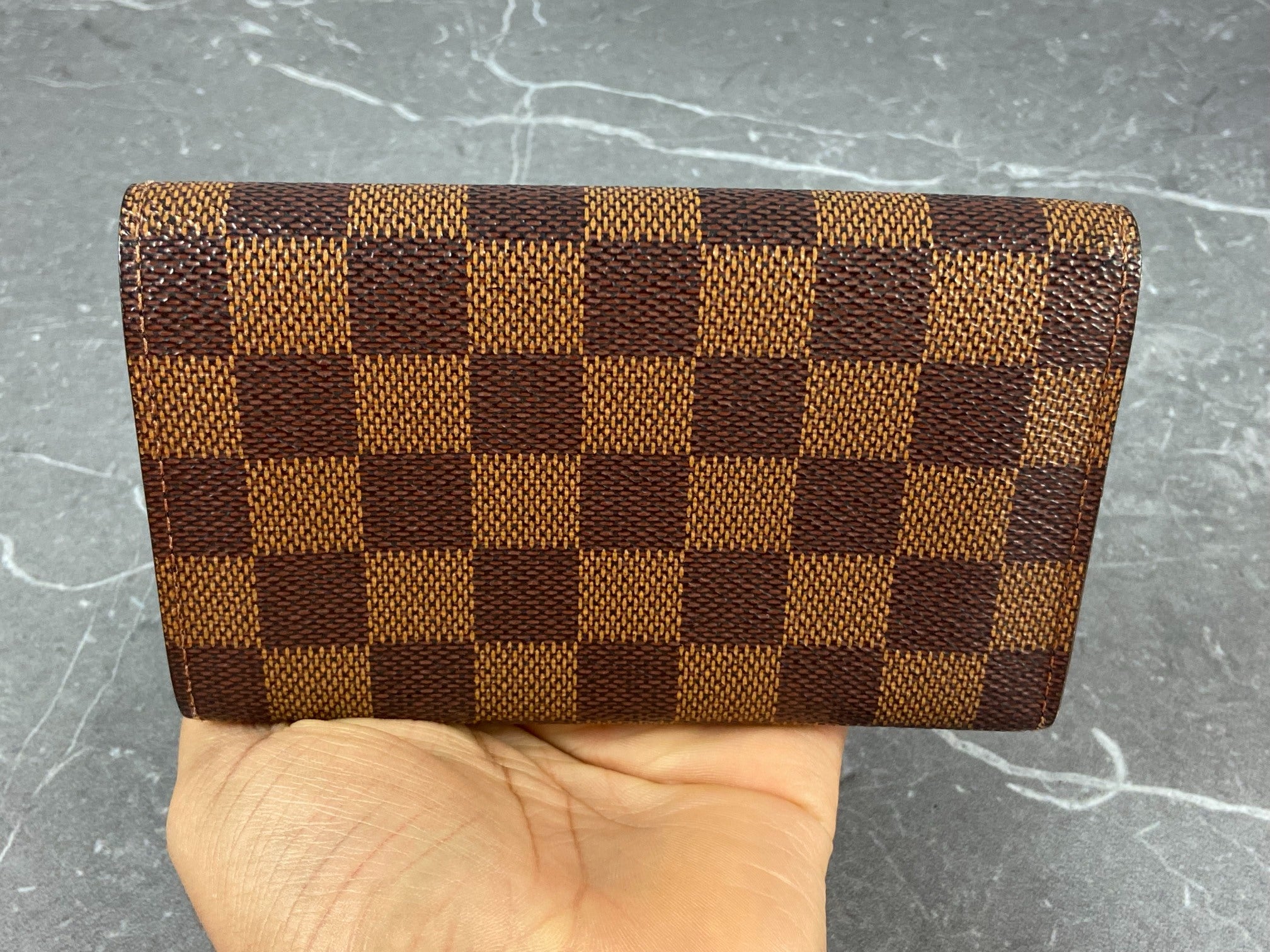 Louis Vuitton Porte-Monnaie Tresor Damier Ebene Canvas