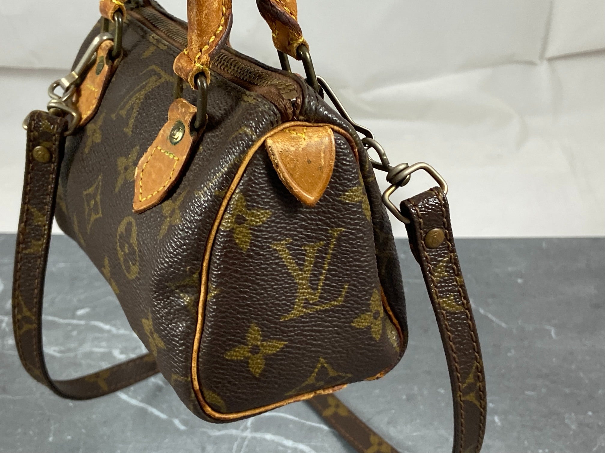 Louis Vuitton Speedy Crossbody Bag Monogram Canvas