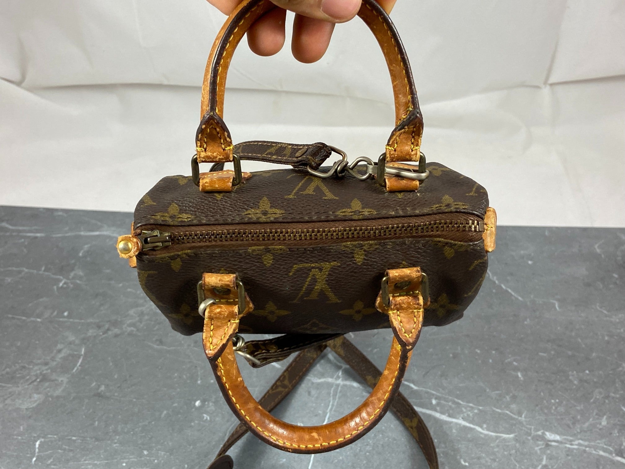 Louis Vuitton Speedy Crossbody Bag Monogram Canvas