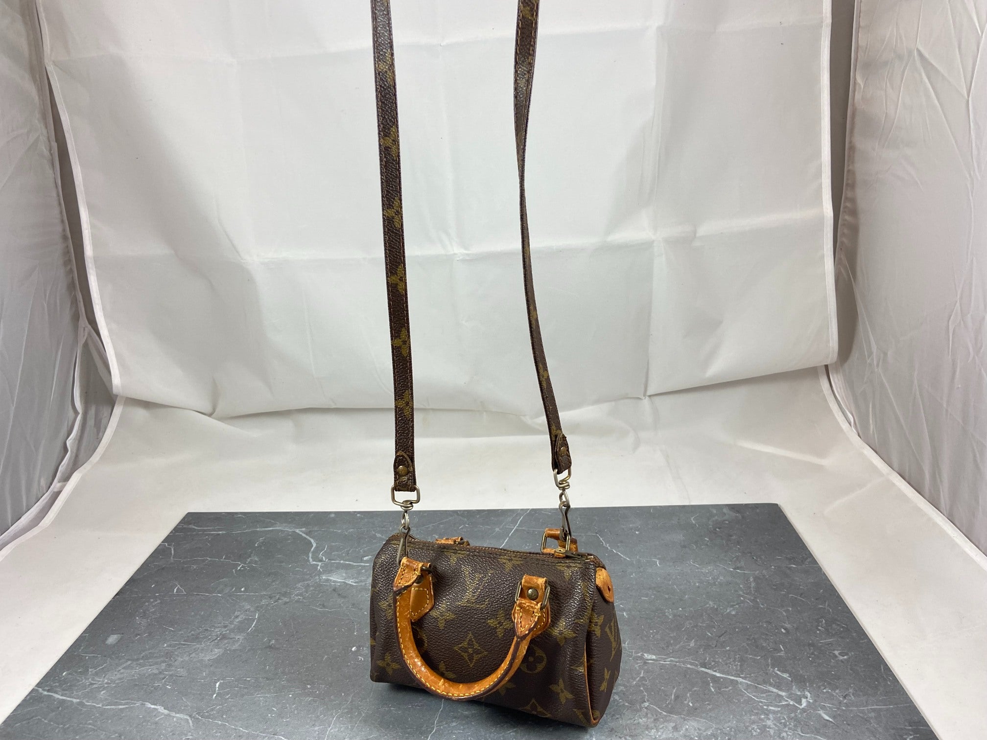 Louis Vuitton Speedy Crossbody Bag Monogram Canvas