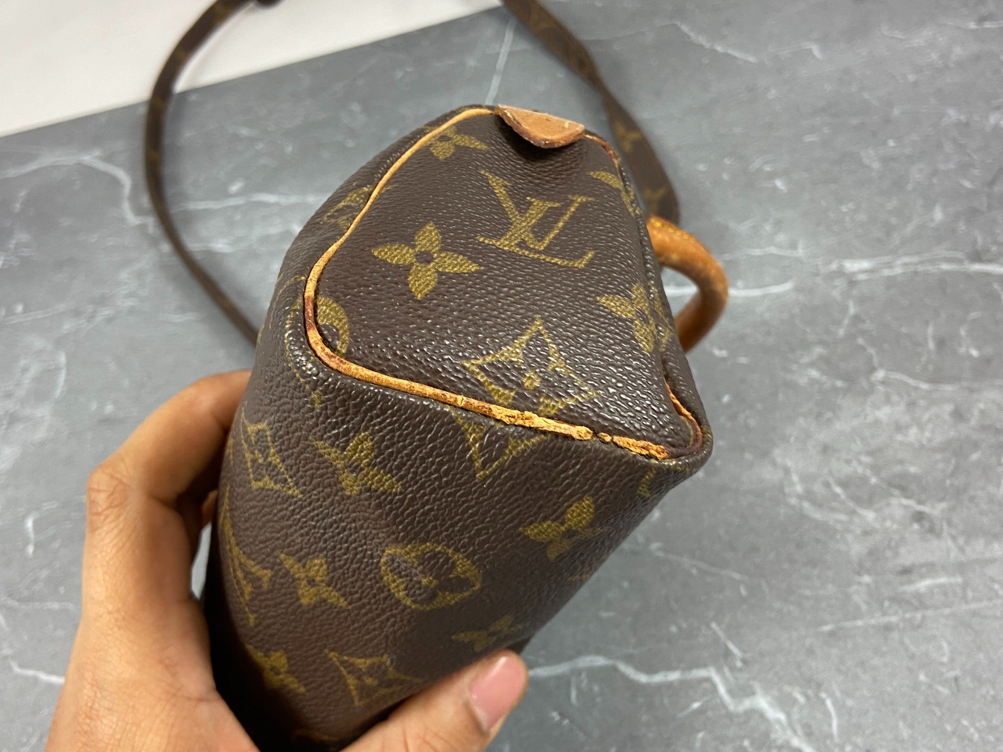 Louis Vuitton Speedy Crossbody Bag Monogram Canvas