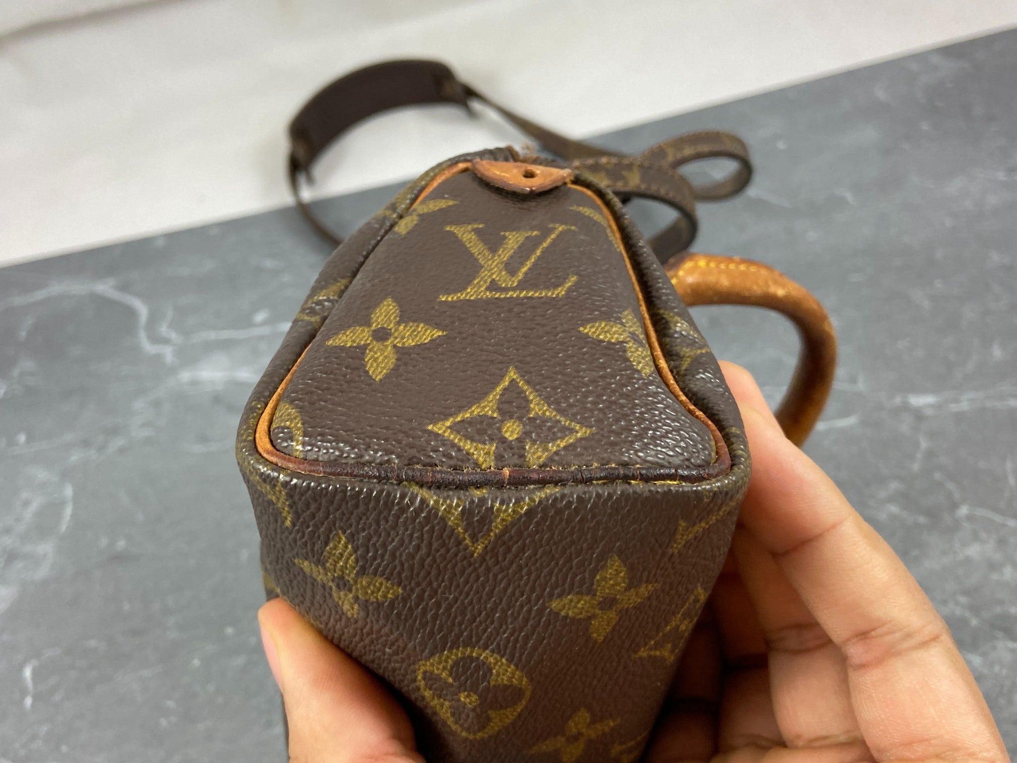 Louis Vuitton Speedy Crossbody Bag Monogram Canvas