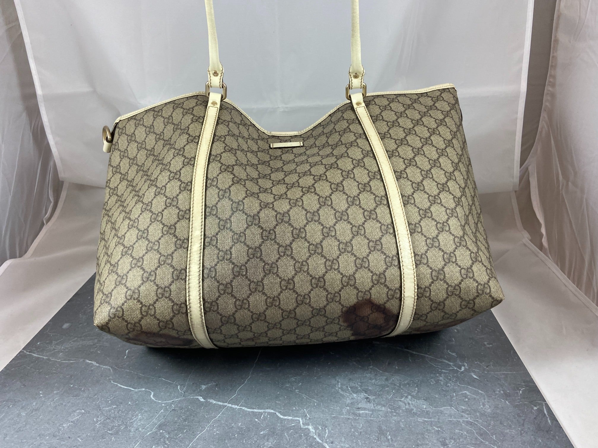 Gucci Hand / Shopper Bag Grey GG Supreme Canvas