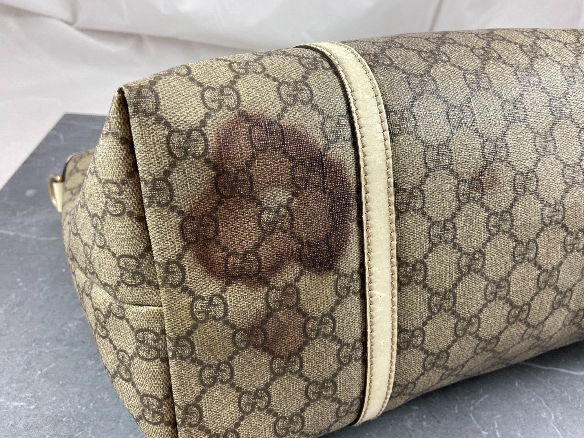 Gucci Hand / Shopper Bag Grey GG Supreme Canvas