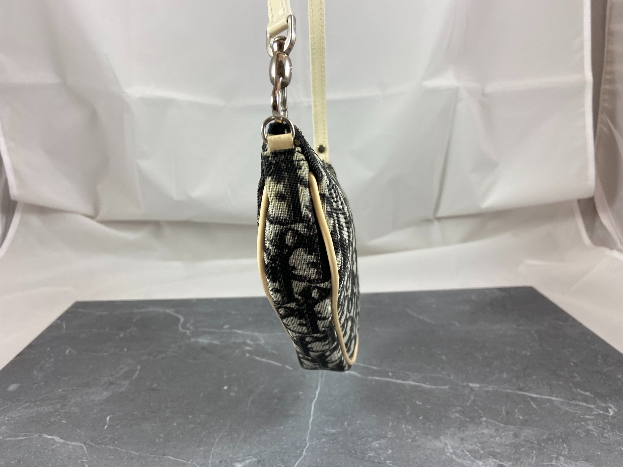 Christian Dior Saddle Pochette / Mini / Hobo Bag Black Trotter Monogram