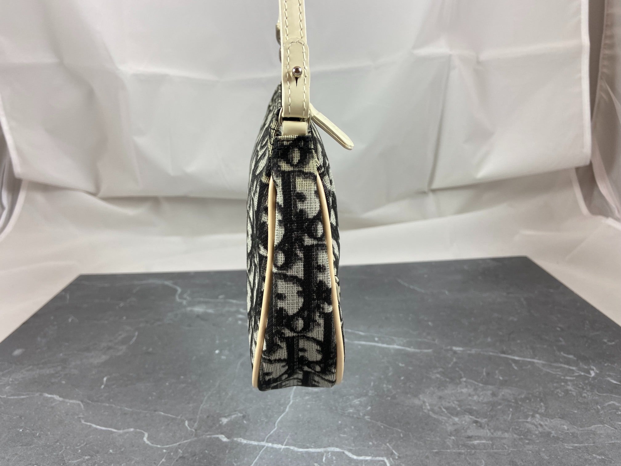 Christian Dior Saddle Pochette / Mini / Hobo Bag Black Trotter Monogram