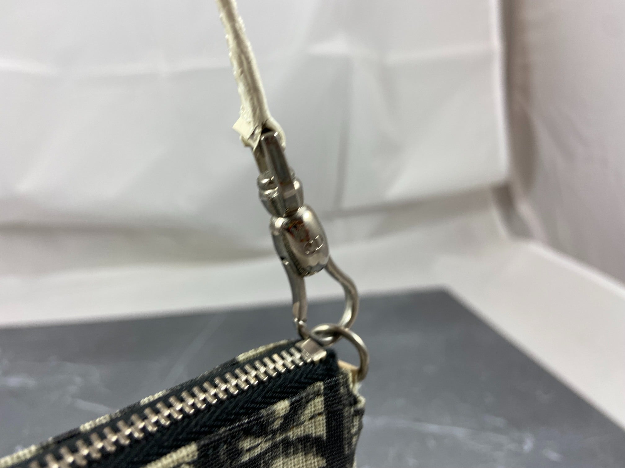 Christian Dior Saddle Pochette / Mini / Hobo Bag Black Trotter Monogram