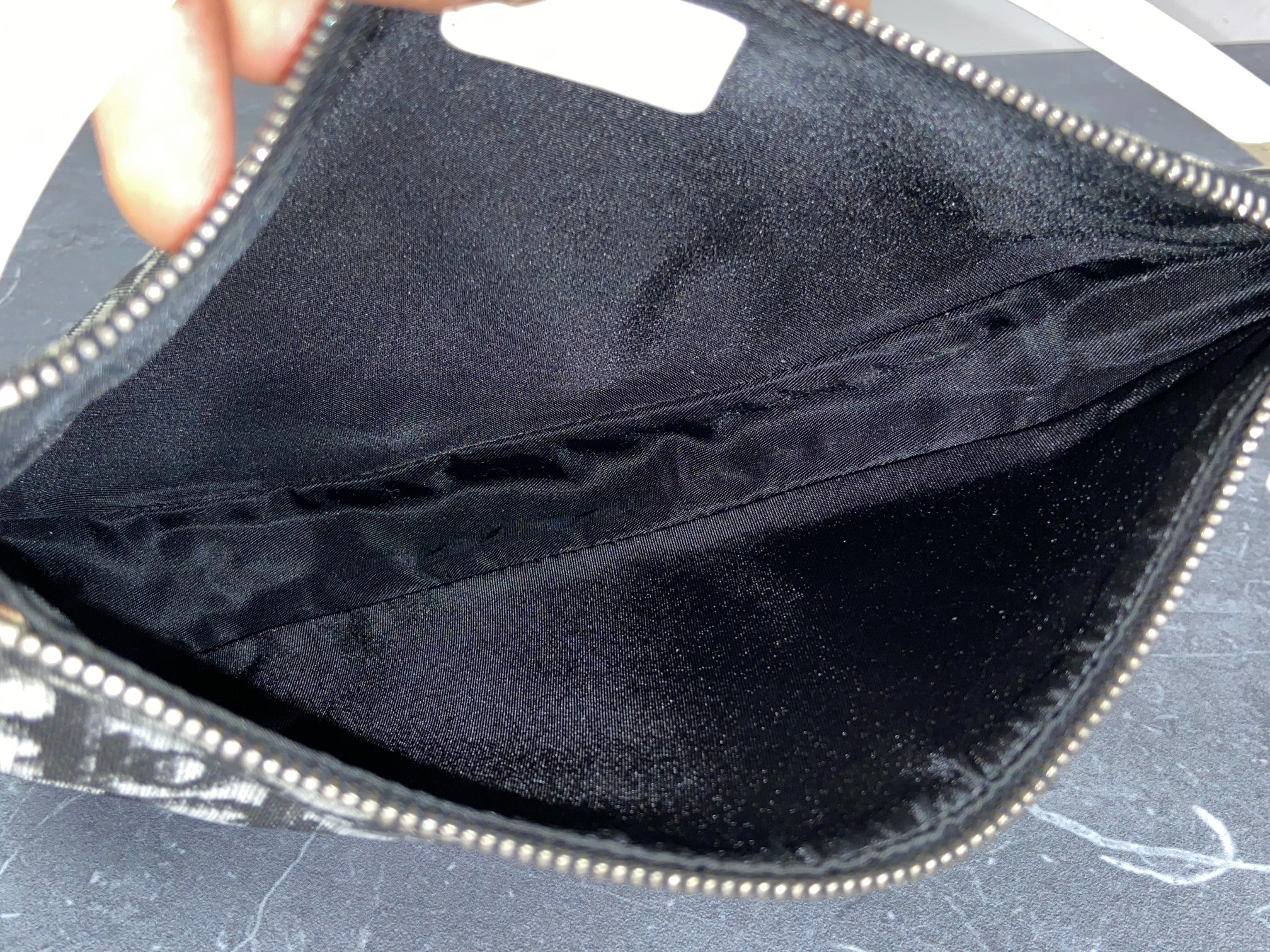 Christian Dior Saddle Pochette / Mini / Hobo Bag Black Trotter Monogram