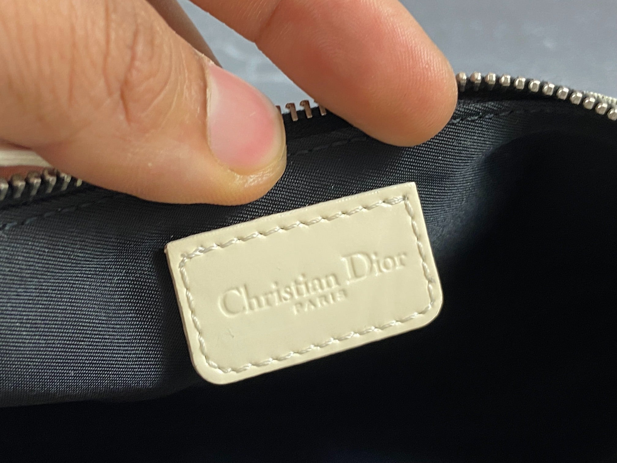 Christian Dior Saddle Pochette / Mini / Hobo Bag Black Trotter Monogram