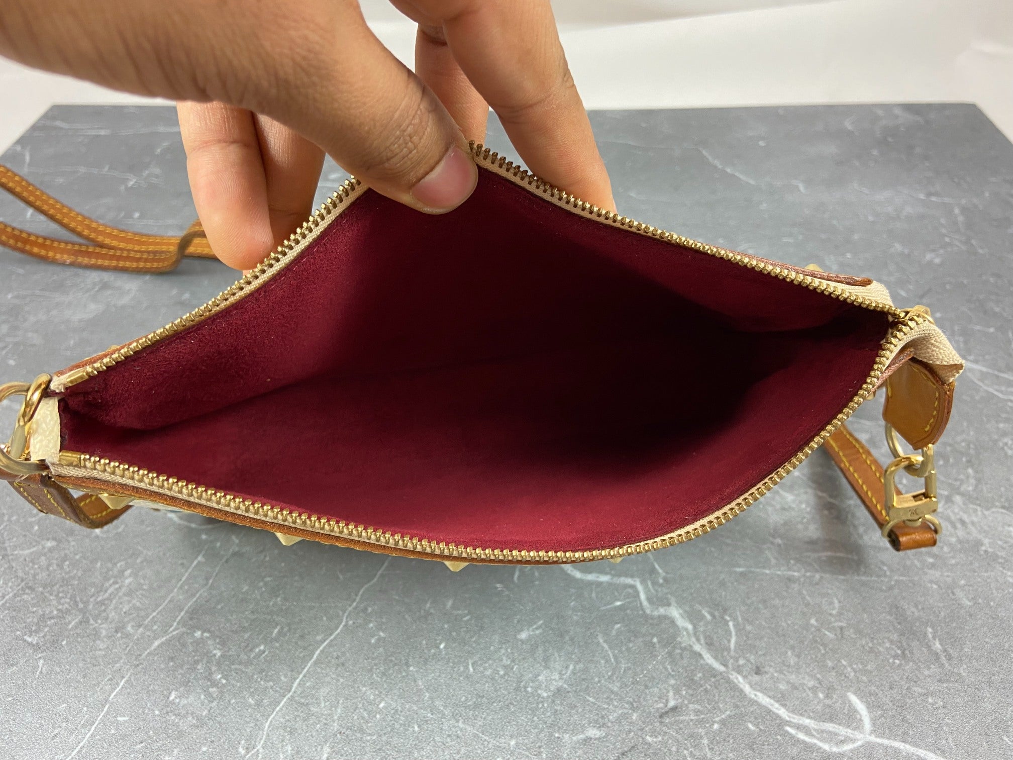 Louis Vuitton Takashi Murakami Multicolor Pochette Accessoires White